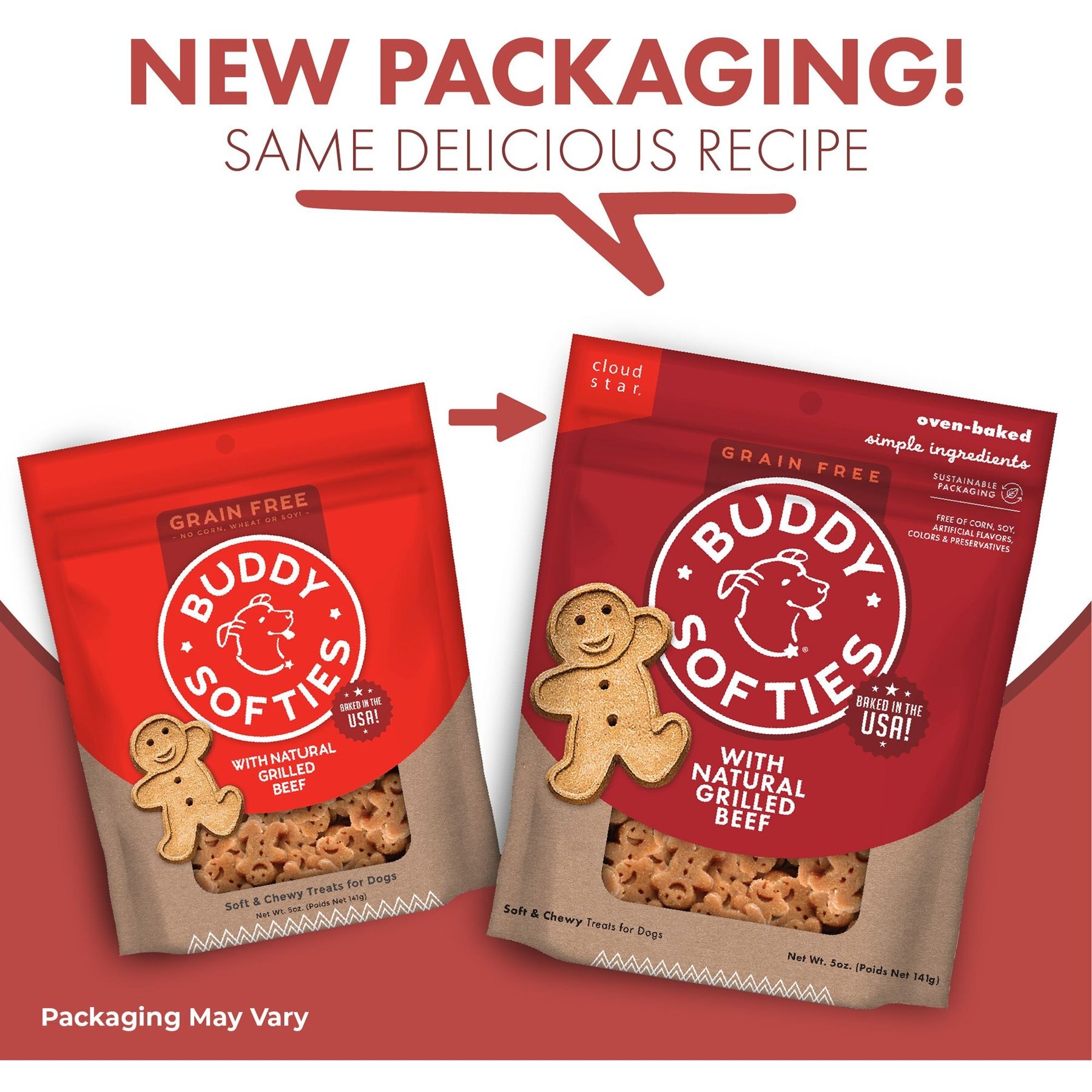 Buddy Biscuits Grain-Free Soft & Chewy with Grilled Beef Dog Treats
