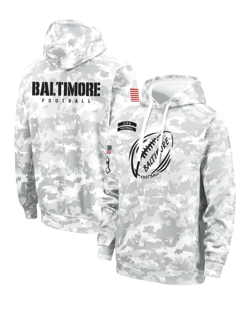 2024 Camo Salute To Service Pullover Football Hoodie Jersey individuation Custom Any Name Number Sweatshirts S-XXXL Mens Womens Youth 88888888