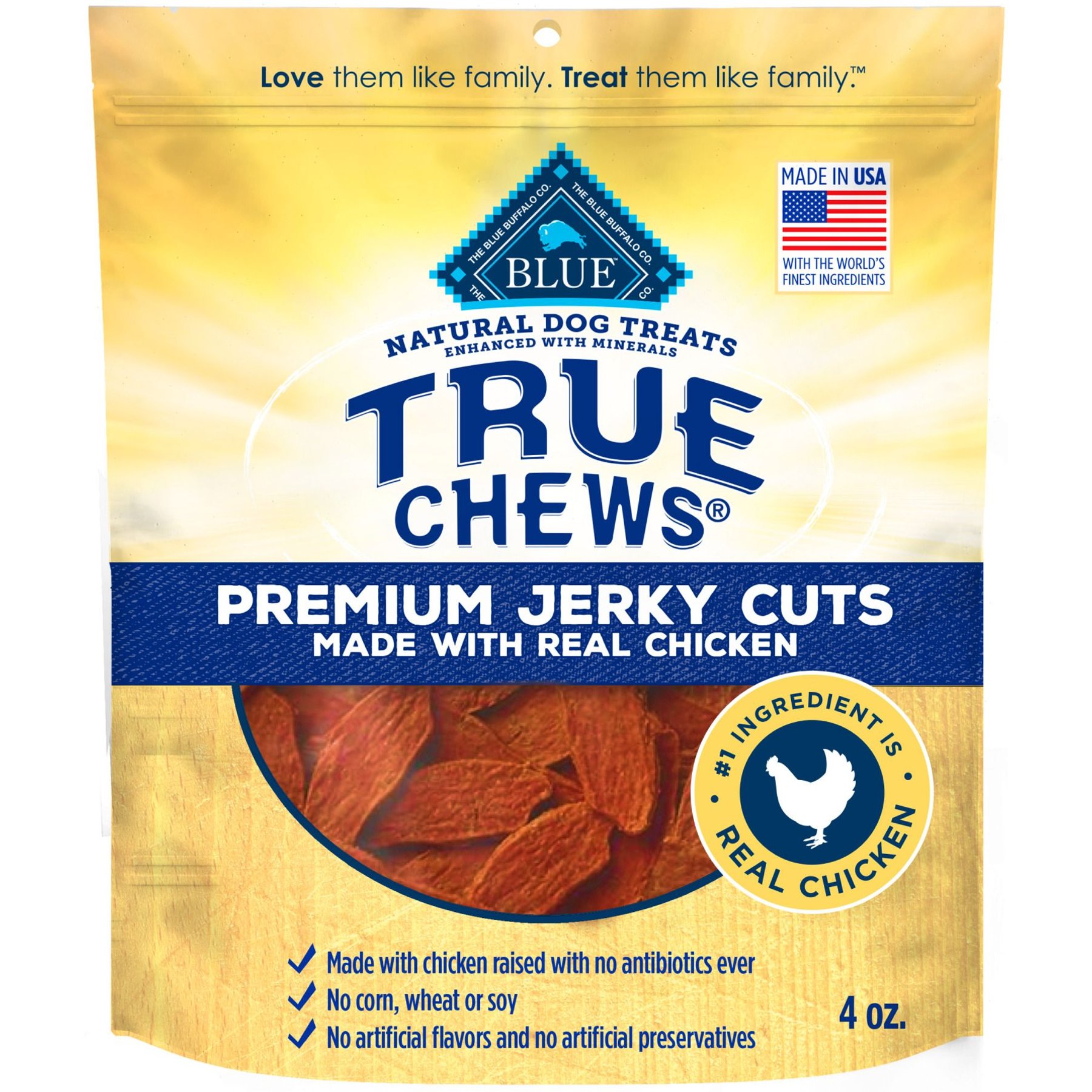 Blue Buffalo True Chews Premium Jerky Cuts Chicken Jerky Dog Treats