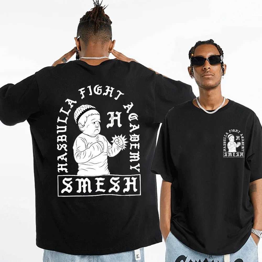 Men's T-Shirts Hasbulla Fighting Meme T-shirt Summer Oversized Men T Shirt Khabib Blogger Tshirt Fashion Graphics Print Ts Casual Women Tops Y240