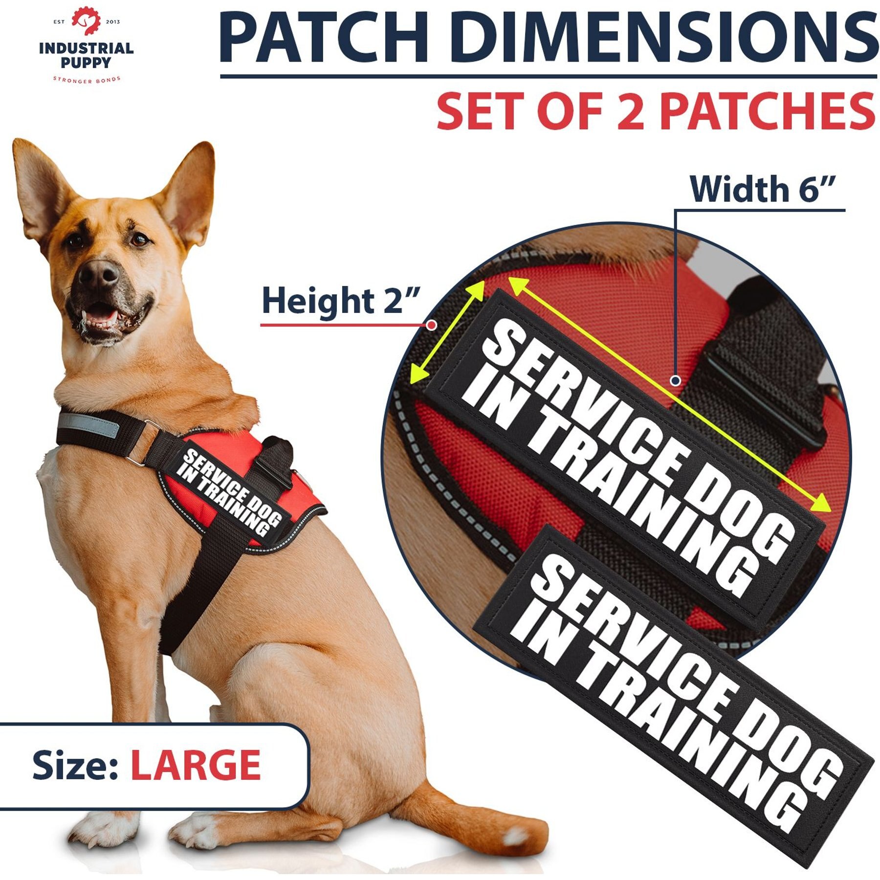 Industrial Puppy Service Dog In Training Patches