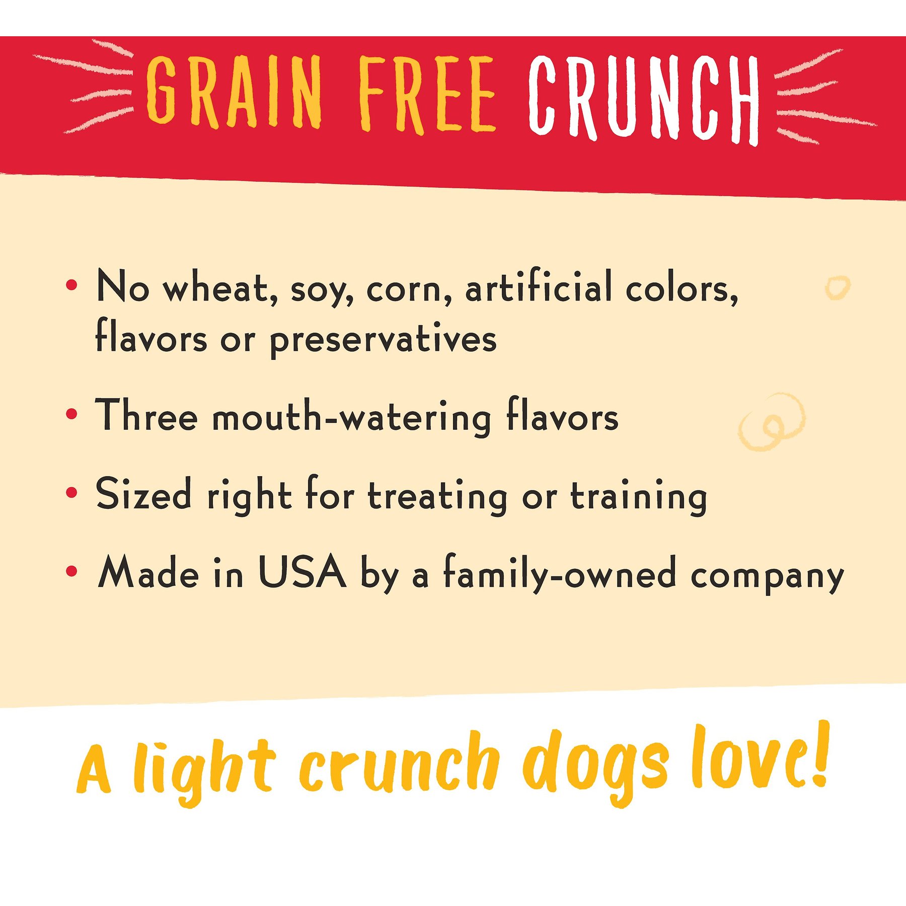 Charlee Bear Natural Bear Crunch Grain-Free Turkey, Sweet Potato & Cranberry Dog Treats