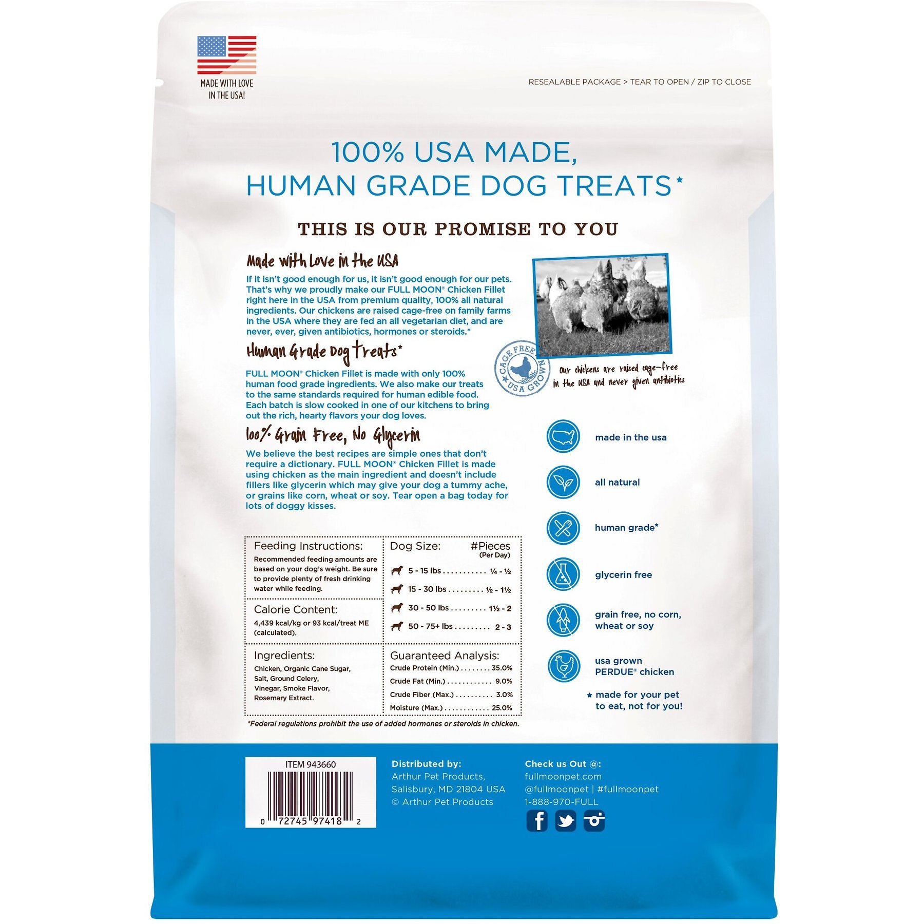 Full Moon Chicken Fillets Grain-Free Dog Treats