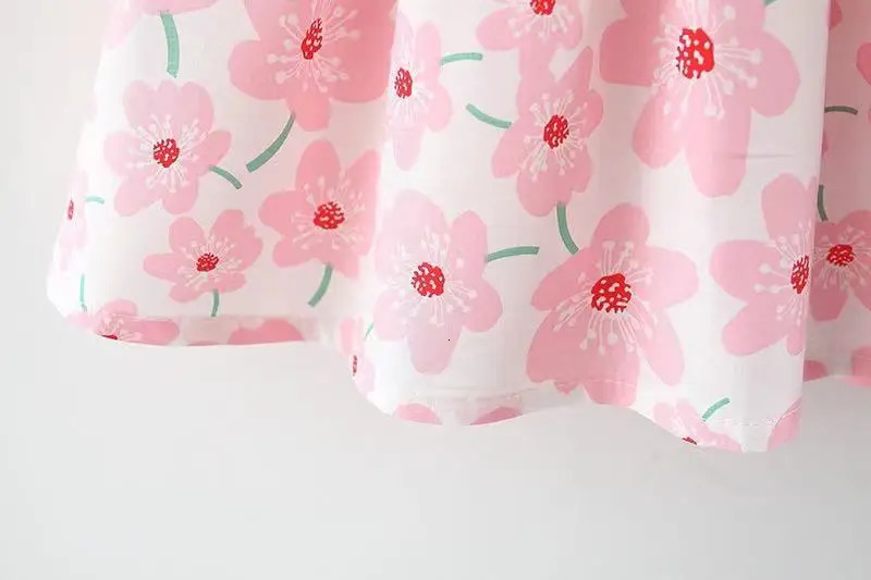 girl floral dress sweet summer bow toddler beach for children aged 0 to 3 born clothinghat set of 2 pieces 240416