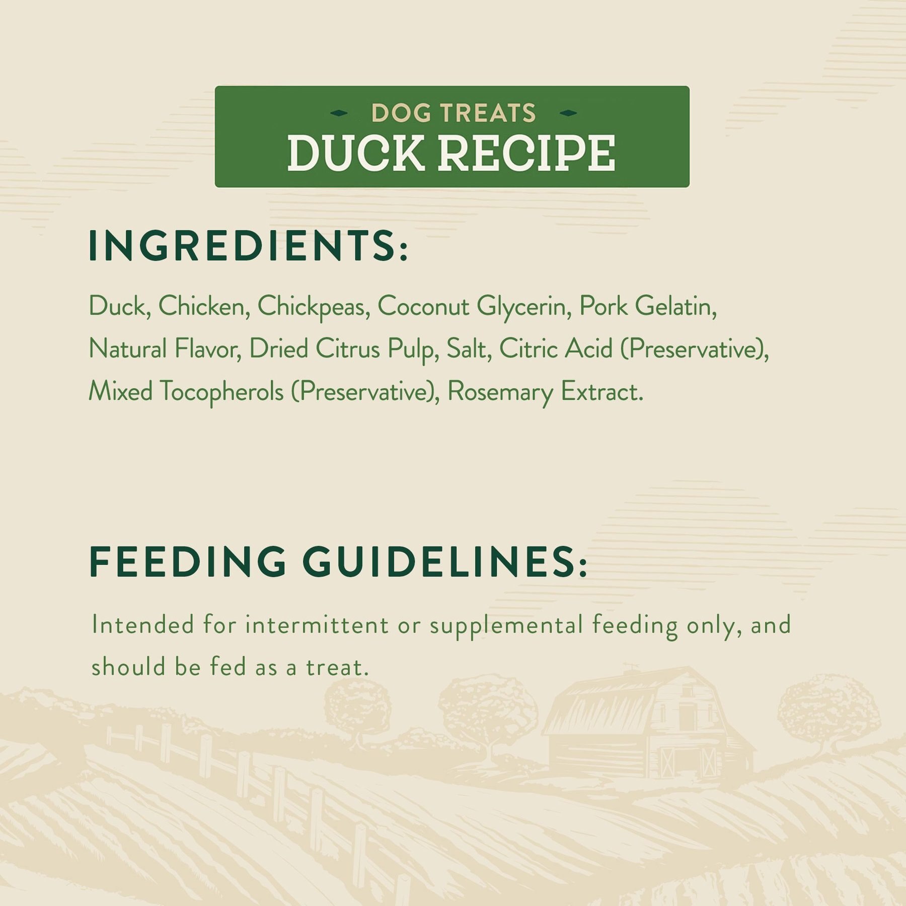 True Acre Foods Duck Recipe Mini-Training Rewards Grain-Free Soft & Chewy Dog Treats