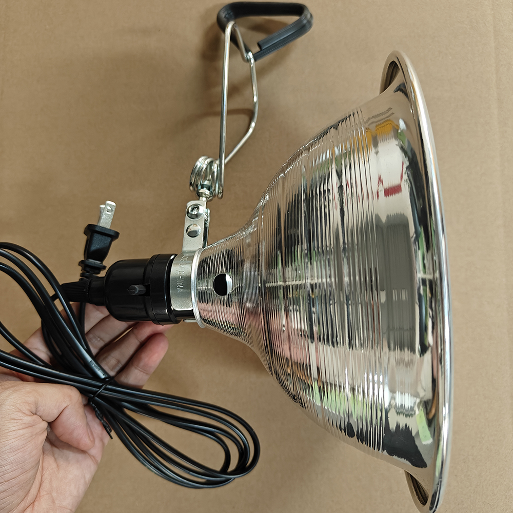 Clamp Lamp Light Aluminum Reflector& 6' Cord up to 150W With 18/2-Gauge 6 Feet Cord, Silver(No Bulb Included)