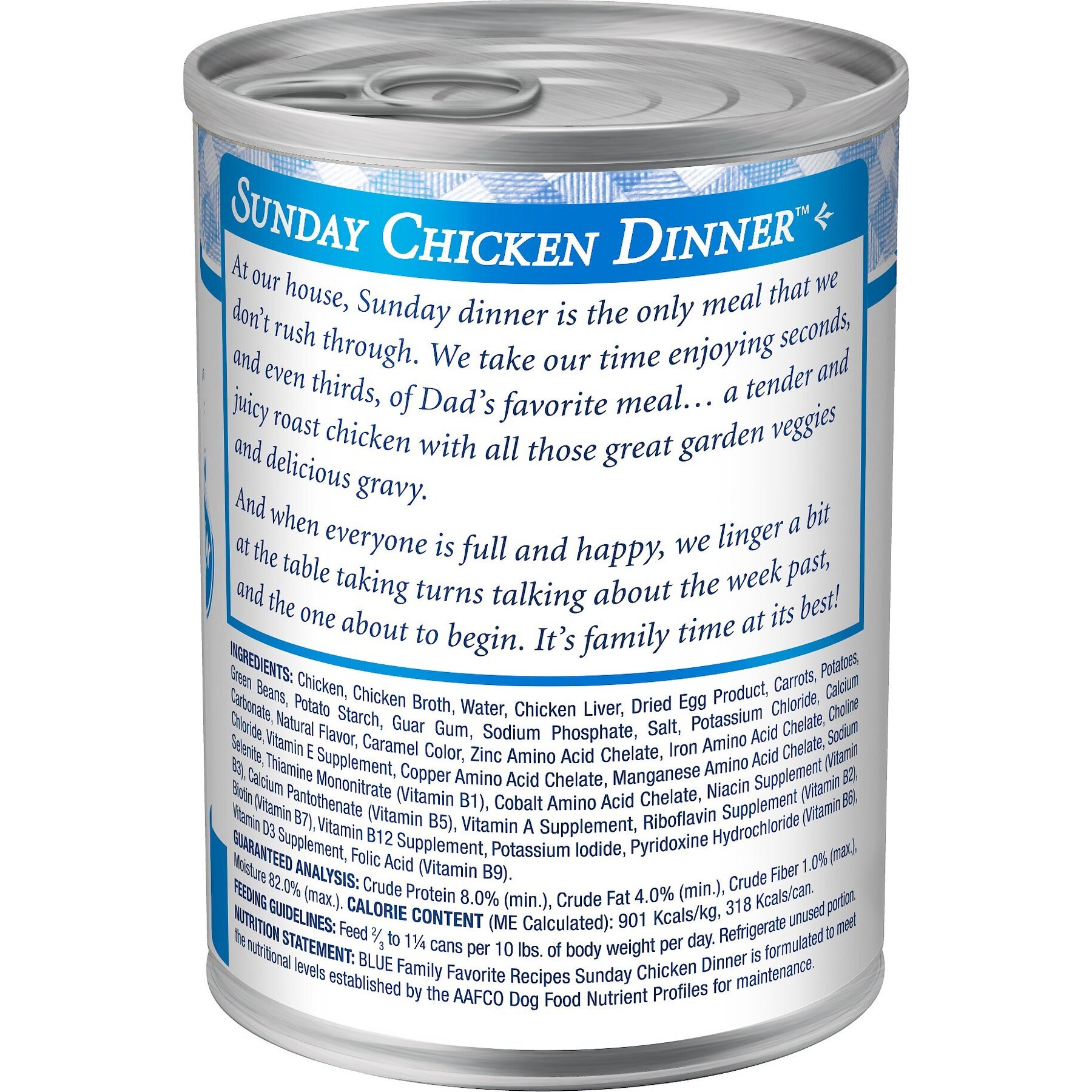 Blue Buffalo Family Favorite Grain-Free Recipes Sunday Chicken Dinner Canned Dog Food