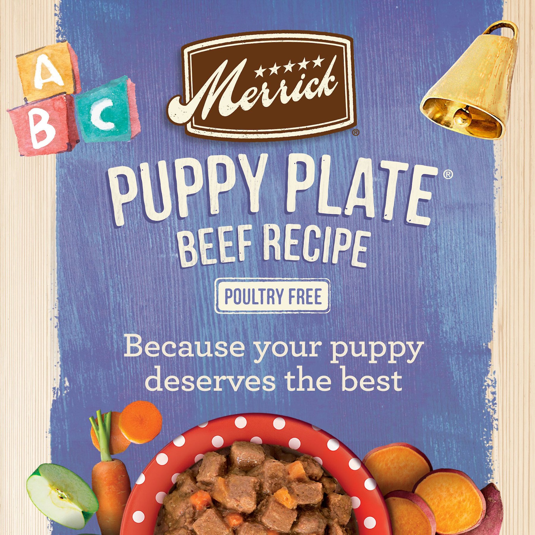 Merrick Grain-Free Wet Puppy Food Puppy Plate Beef Recipe