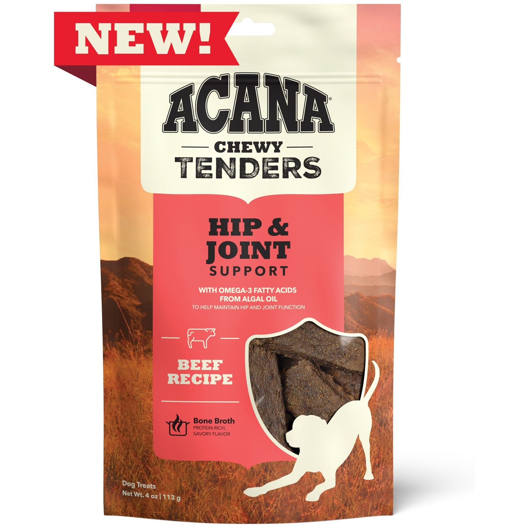 ACANA Chewy Tenders Beef Jerky Dog Treats, 4-oz bag