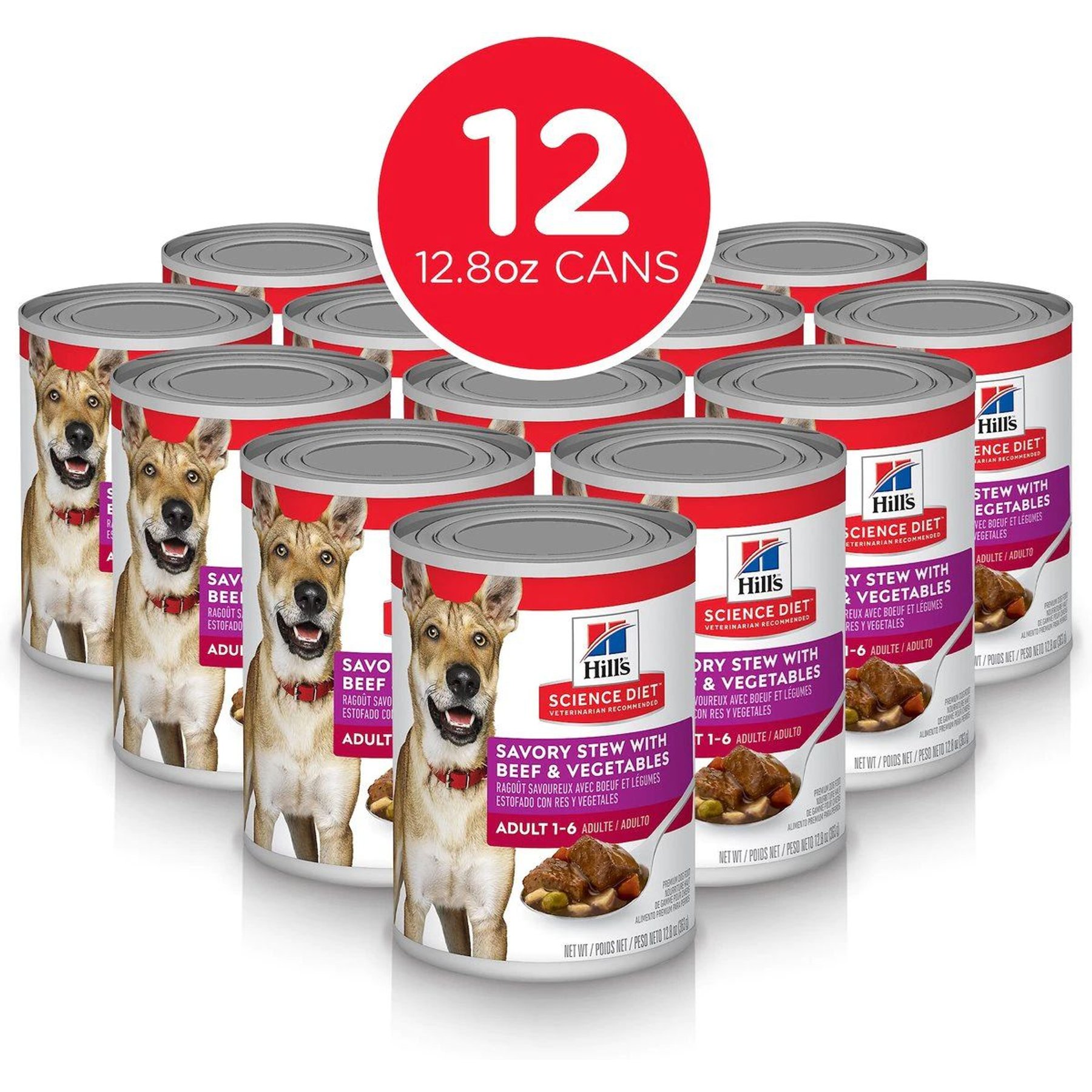 Hill's Science Diet Adult Savory Stew with Beef & Vegetables Canned Dog Food