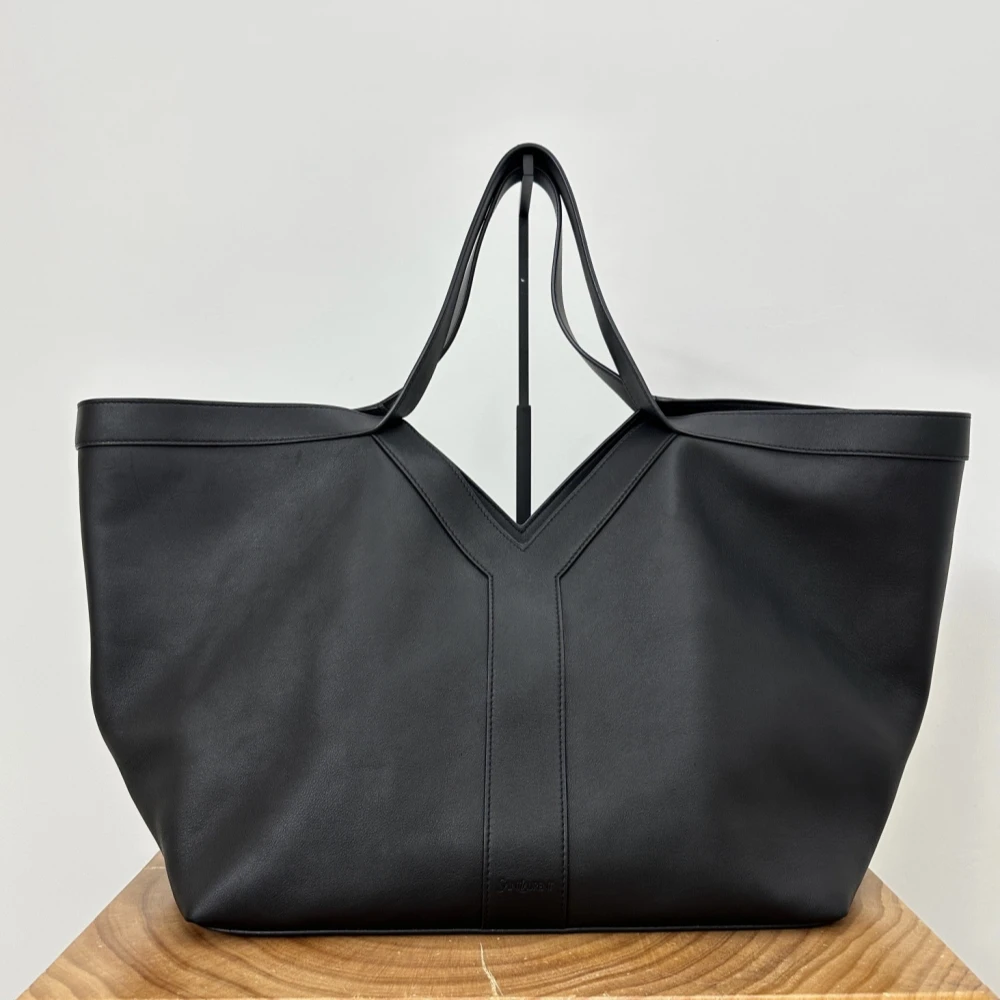 Y-shaped Design 2024 Autumn And Winter New 100% Genuine Leather Retro Simple Single Shoulder Bag Handbag Large Capacity Brown Tote Bag