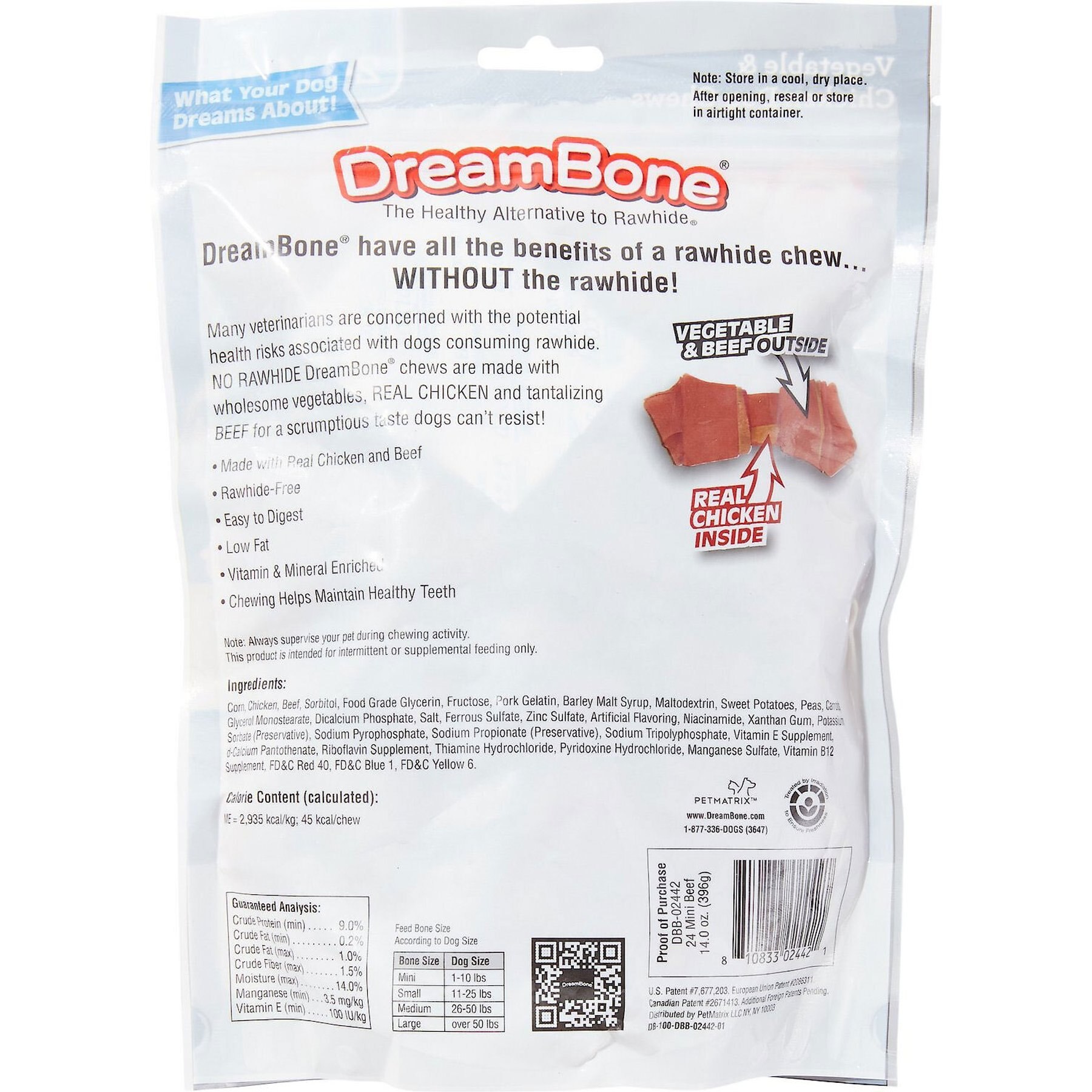 DreamBone Mini Beef Chew Bones Dog Treats