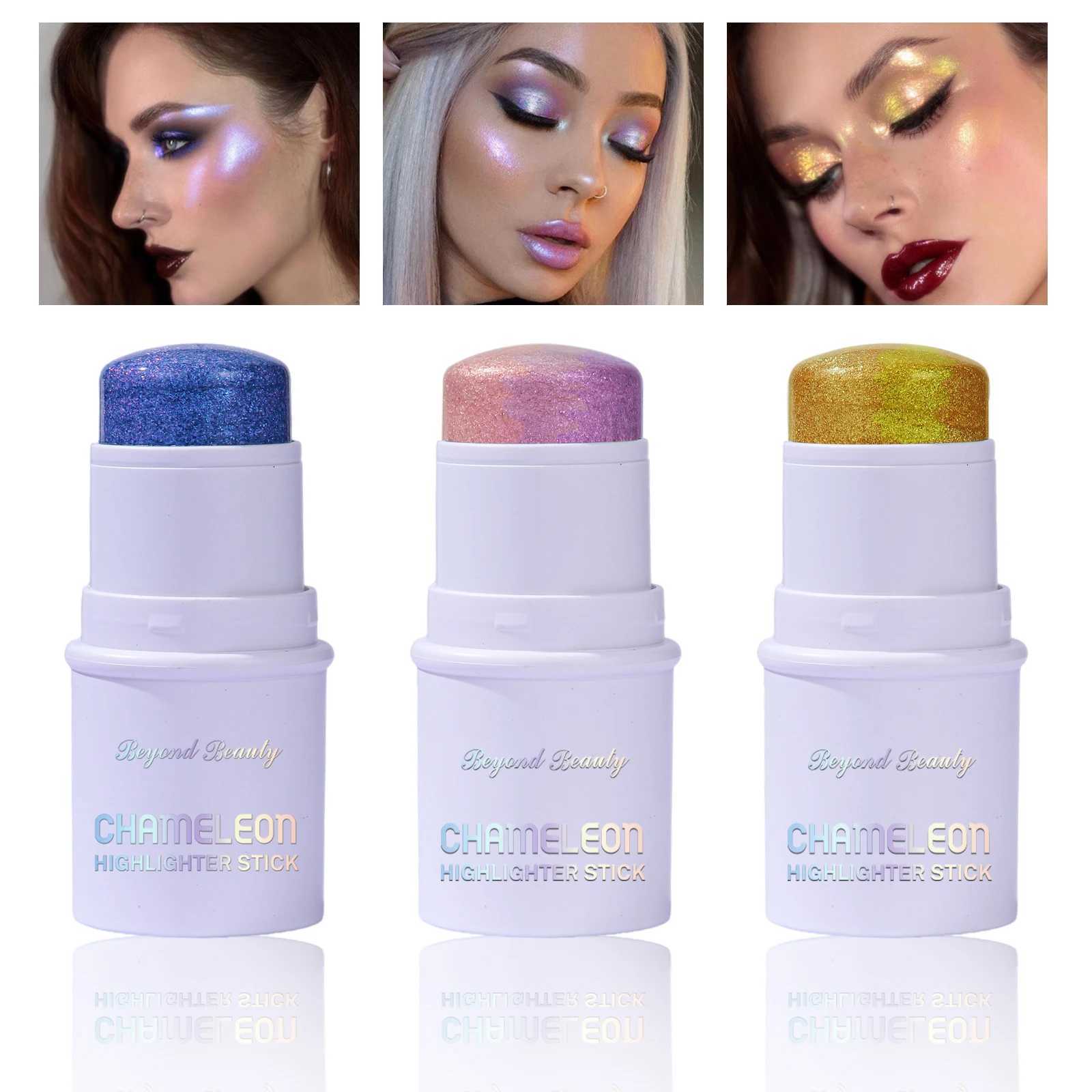3 In 1 Eye B And Lip Highlighter Makeup For Face And Body Multichrome Highlighter Stick Glitter Stick Makeup CollectionW250220