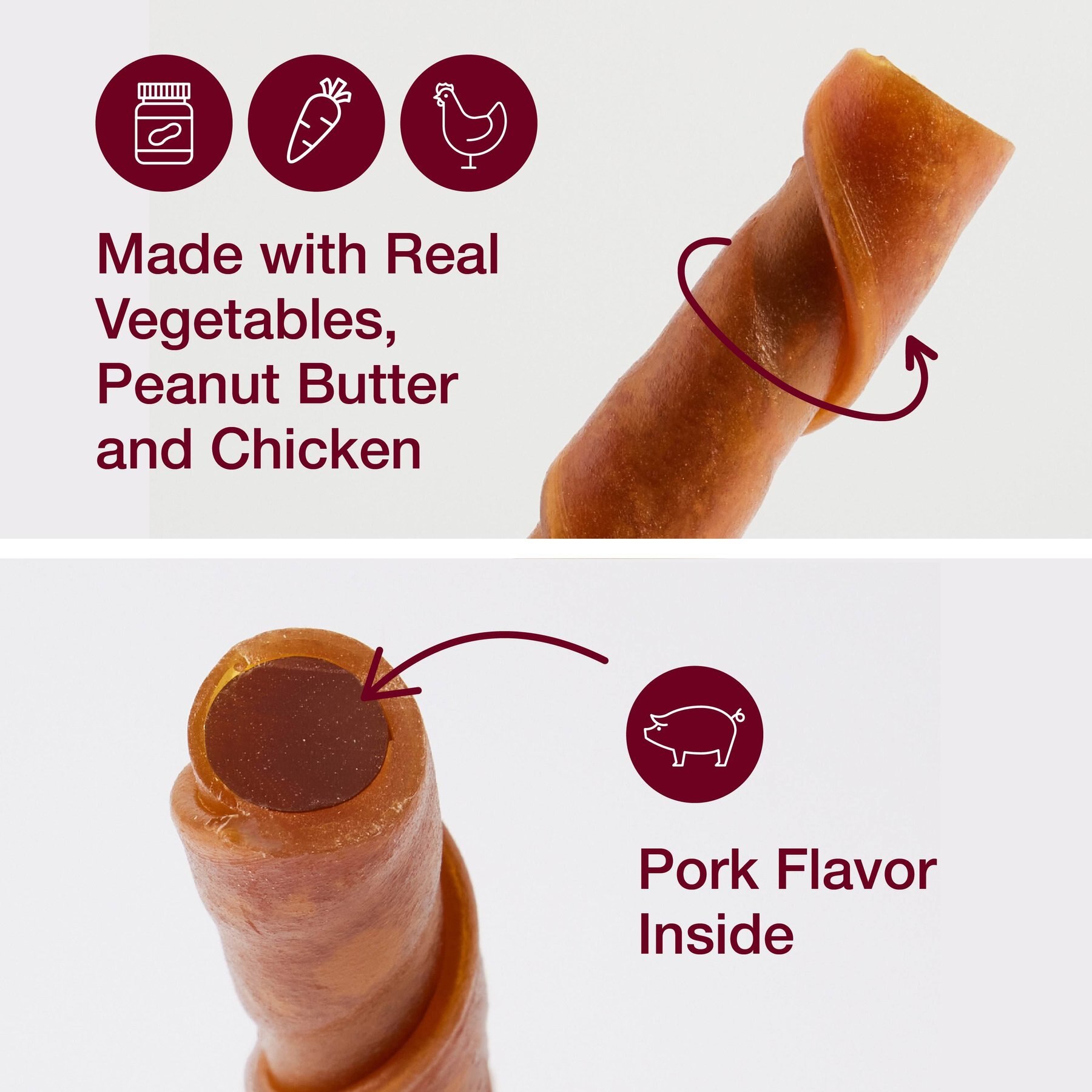 SmartBones Stuffed Twistz Peanut Butter Chews Dog Treats