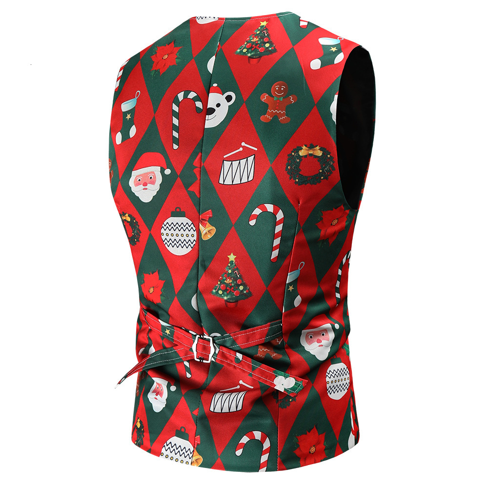 foreign trade new casual suit three piece set christmas 3d printed suit set european and american new year dress