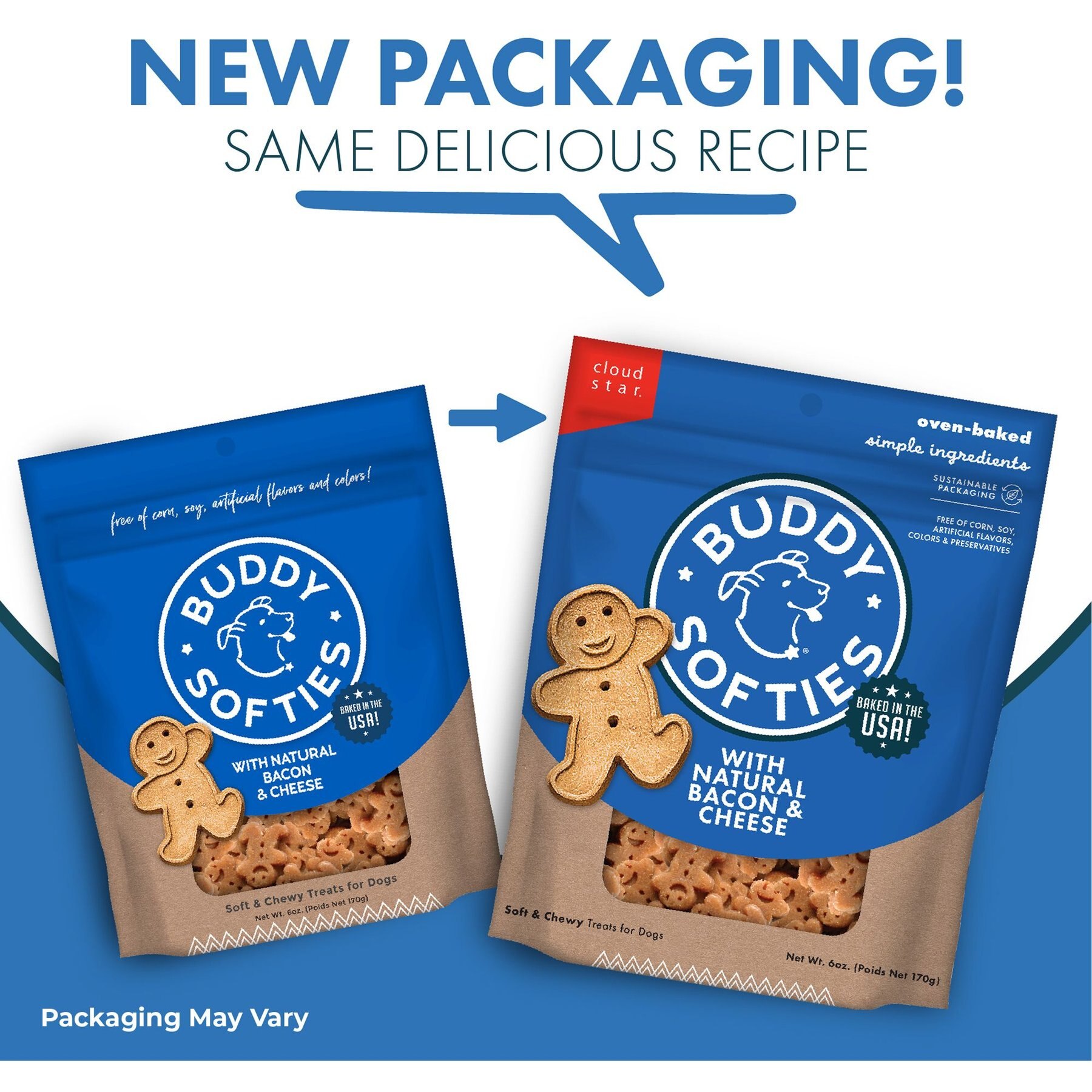 Buddy Biscuits Original Soft & Chewy with Bacon & Cheese Dog Treats