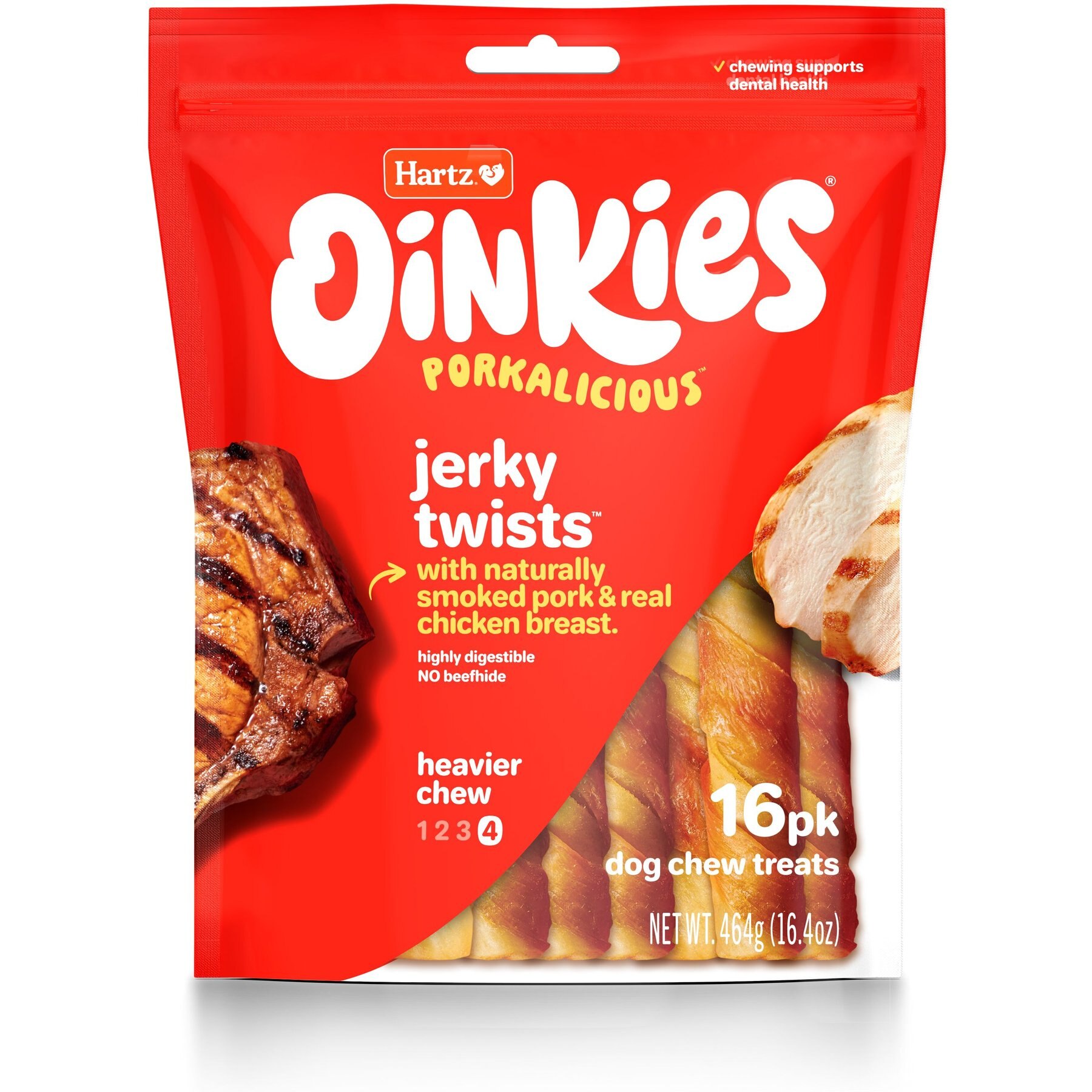 Hartz Oinkies Porkalicious Jerky Chicken Natural Chew Dog Treats