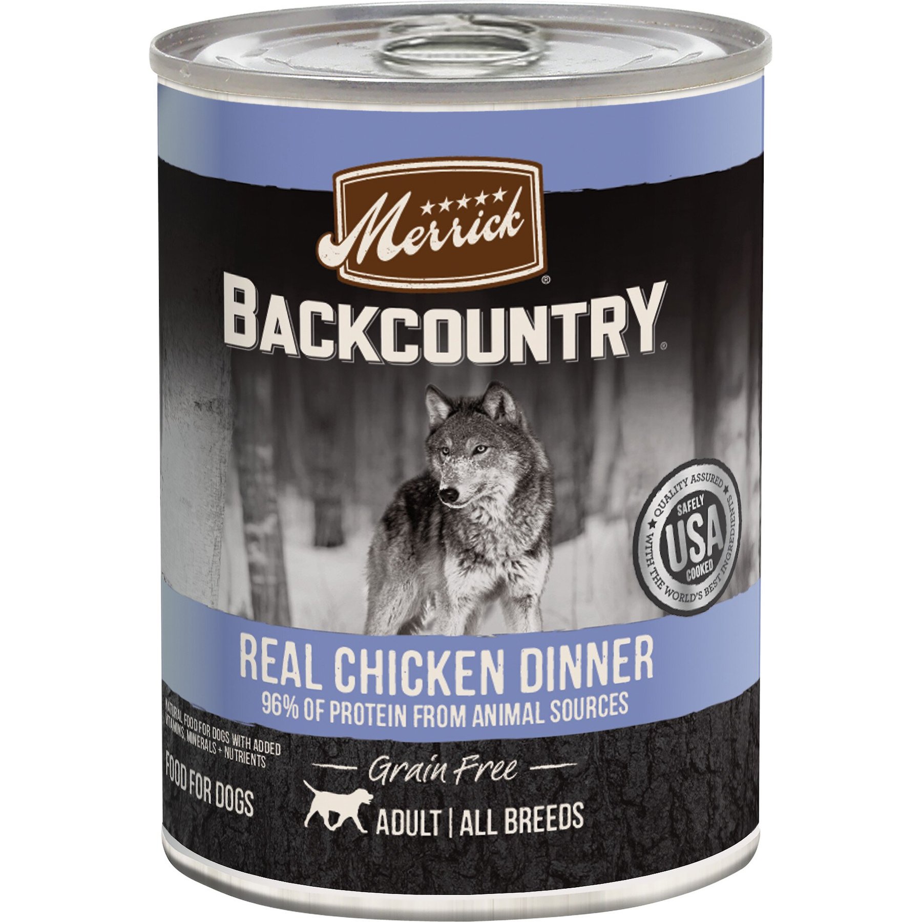 Merrick Backcountry Grain-Free Wet Dog Food 96% Real Chicken Recipe