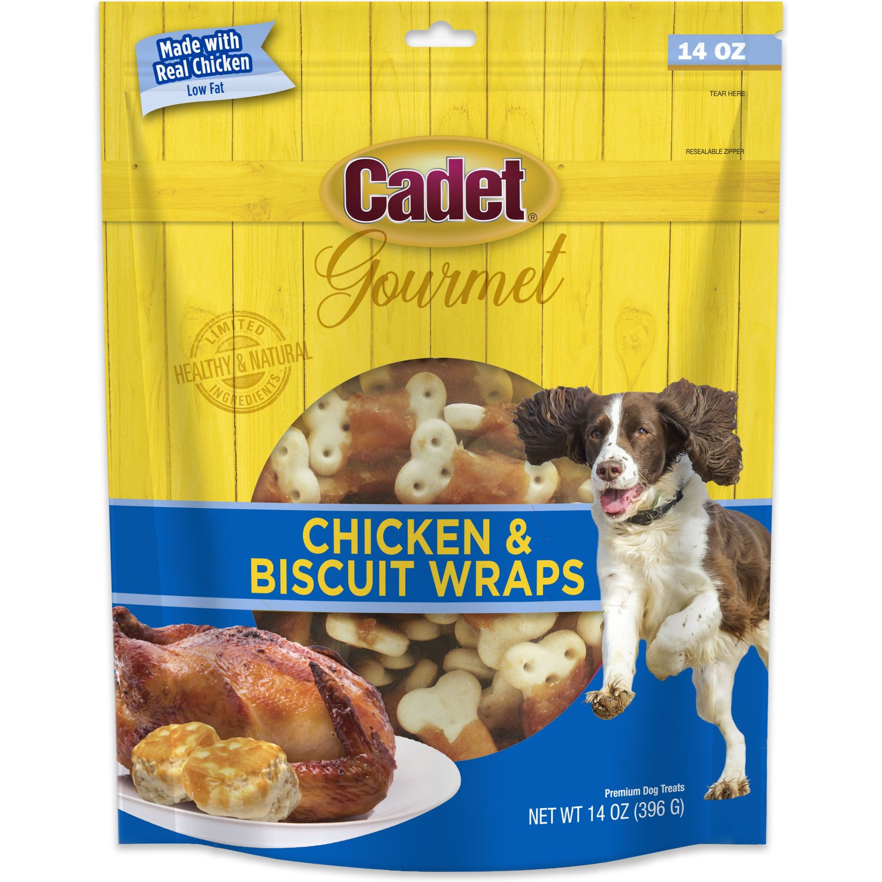 Cadet Gourmet Chicken Wrapped Biscuit Dog Treats, 14-oz