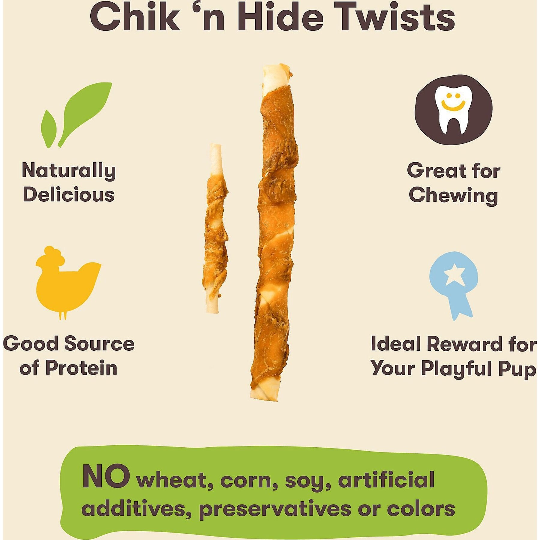Pet 'n Shape All-Natural Chicken Hide Twists Dog Treats