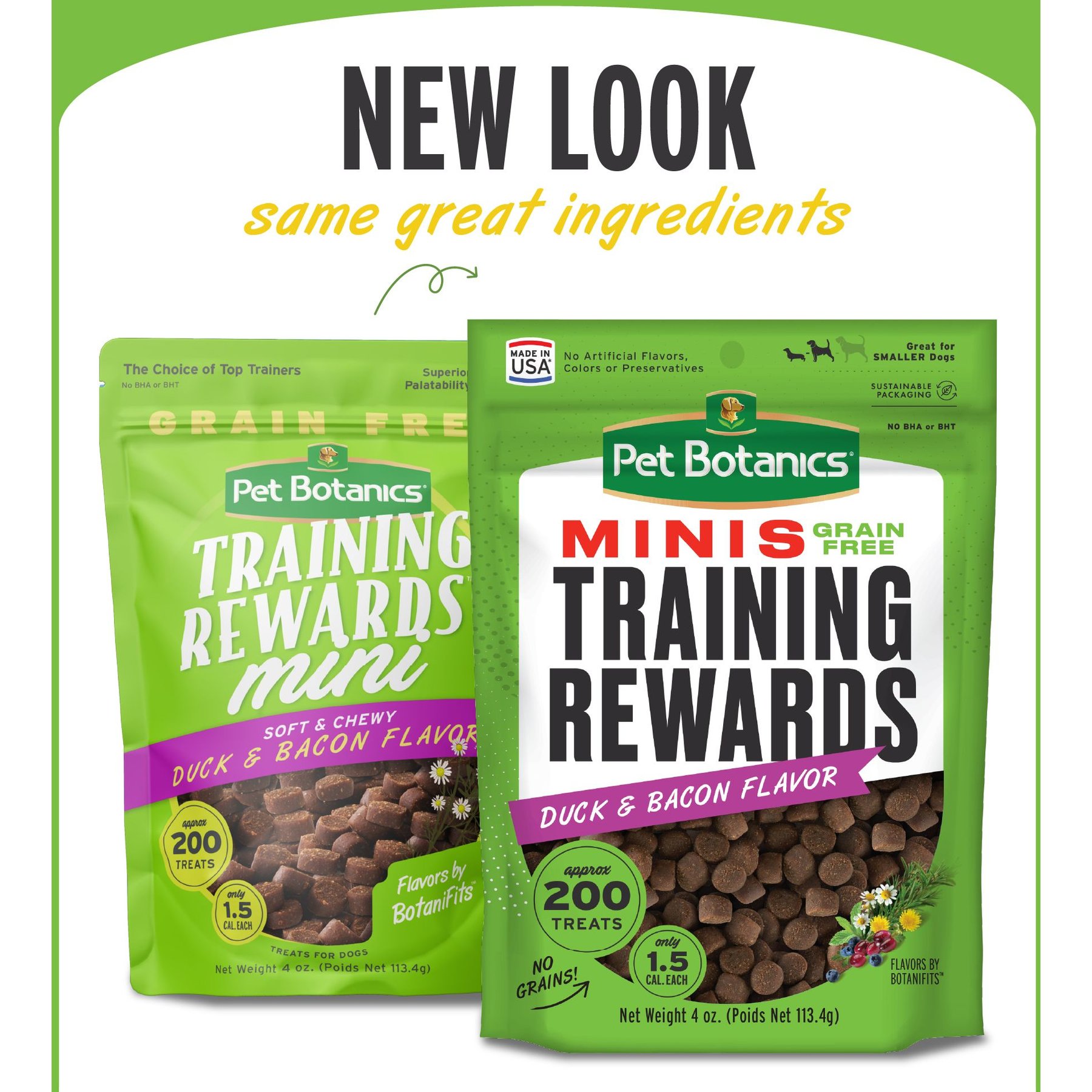 Pet Botanics Mini Training Reward Duck & Bacon Flavor Grain-Free Dog Treats