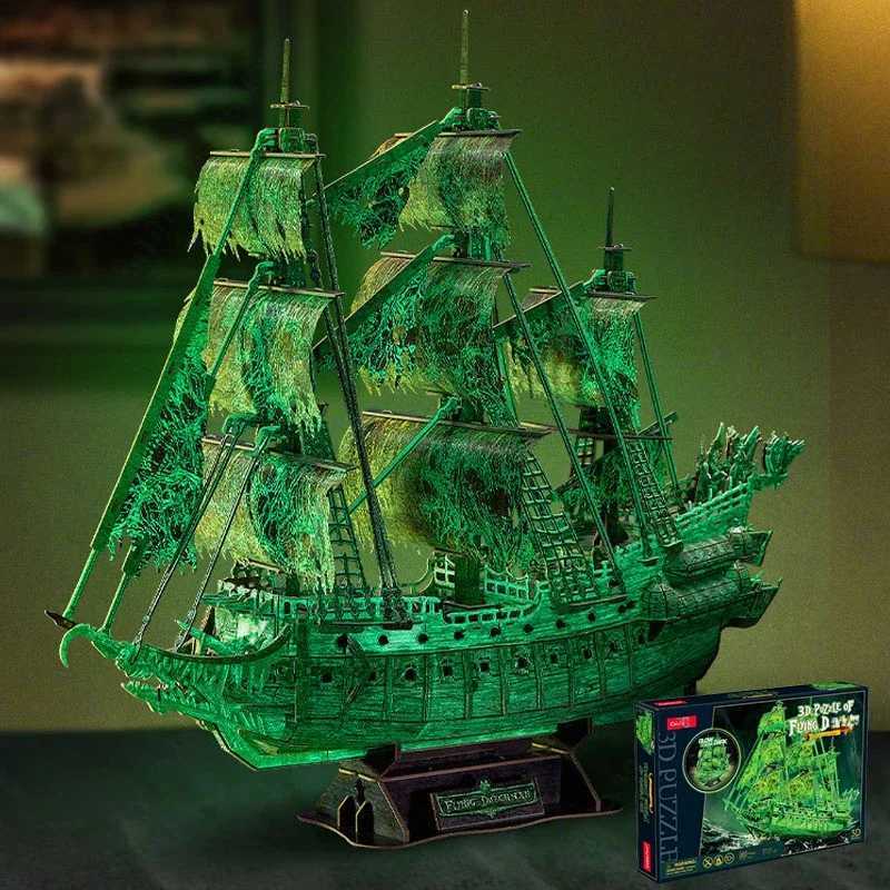 3D assembly pirate ship model assembly difficulty DIY ship model adult craft mens gift model kit W241120