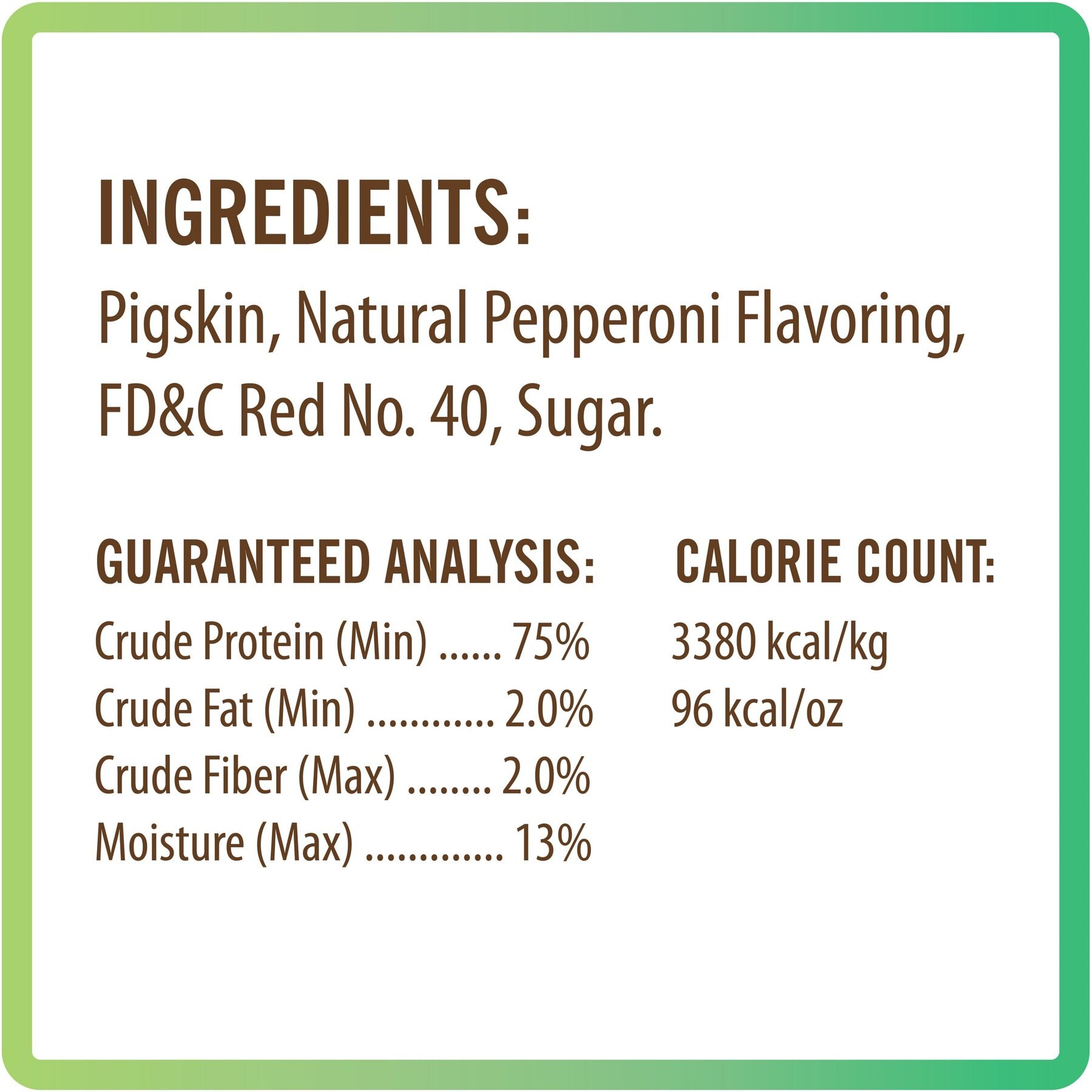 Pork Chomps Pepperoni Flavor Twists Dog Treats