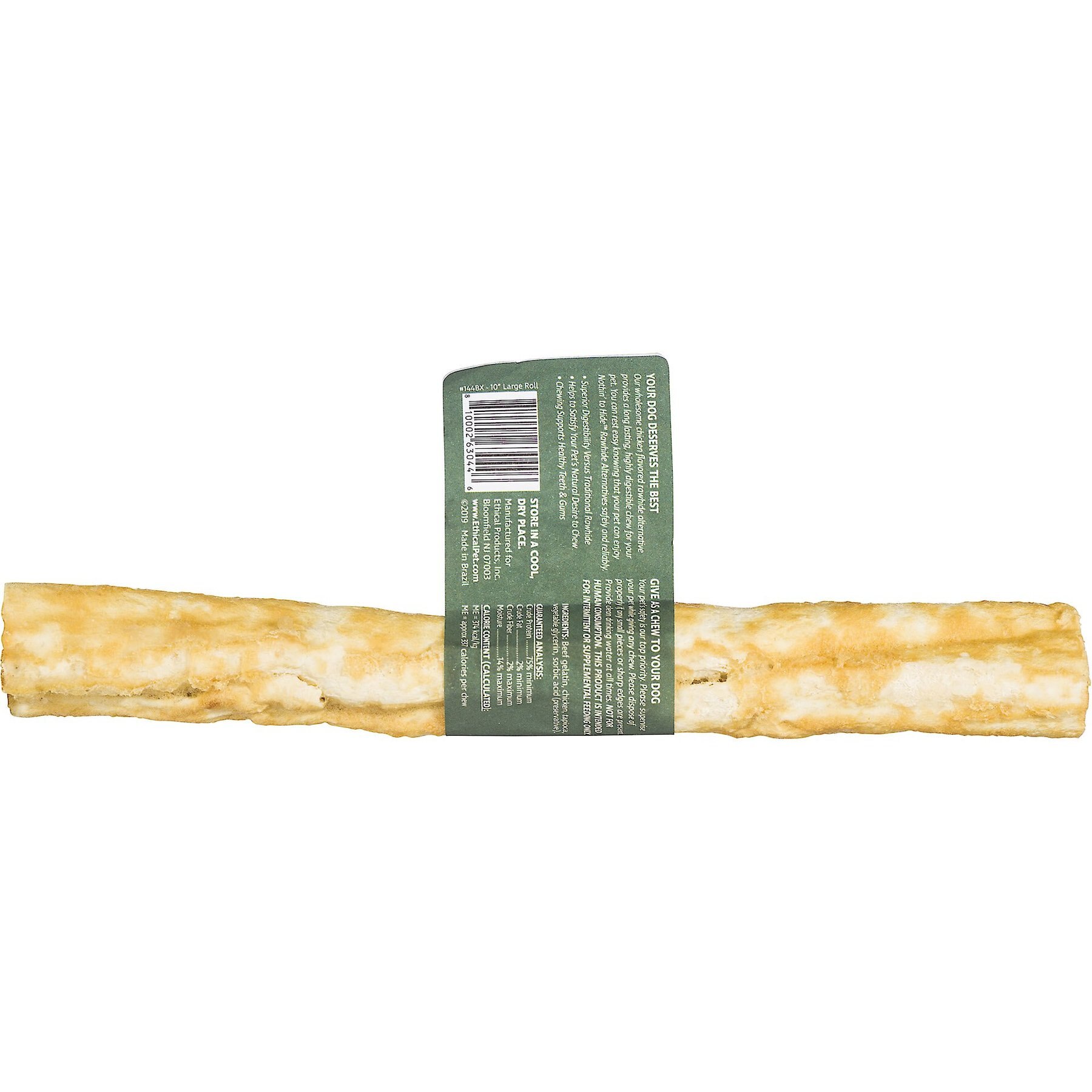 Fieldcrest Farms Nothin' To Hide Rawhide Alternative Large Roll 10" Chicken Flavor Natural Chew Dog Treats