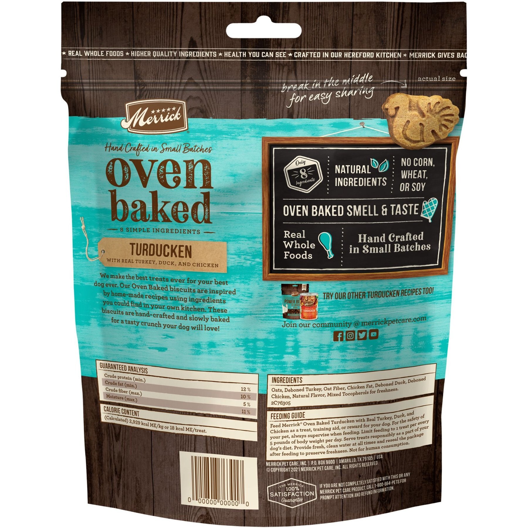Merrick Oven Baked Turducken with Real Turkey, Duck & Chicken Dog Treats