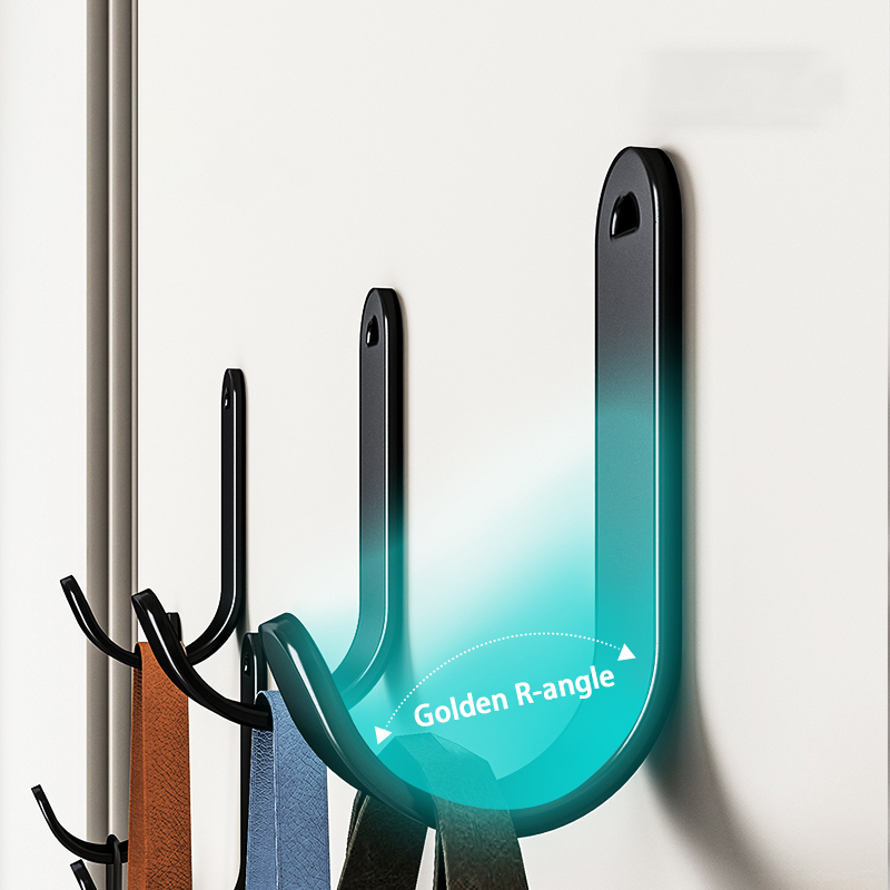 Hole-free hooks adhesive bathroom door entrance load-bearing hangers wall hooks wall coat storage