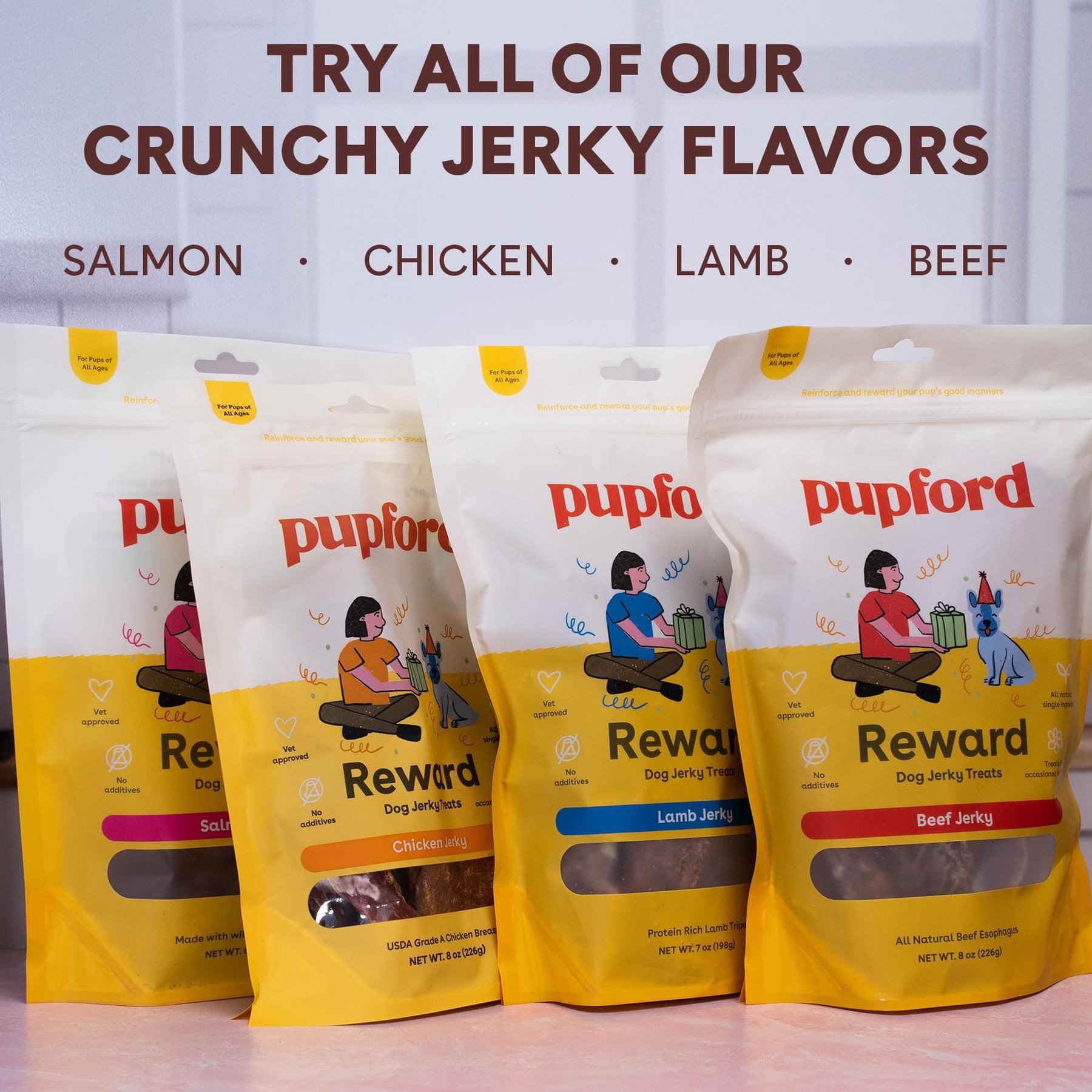 Pupford Beef High-Protein Jerky Dog Treats
