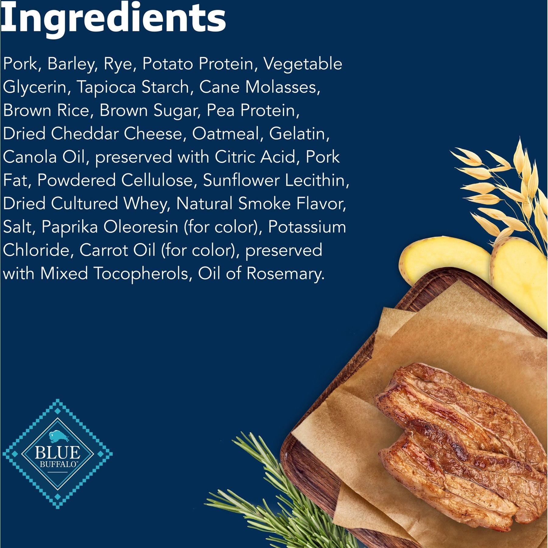 Blue Buffalo Sizzlers with Cheddar Bacon-Style Dog Treats