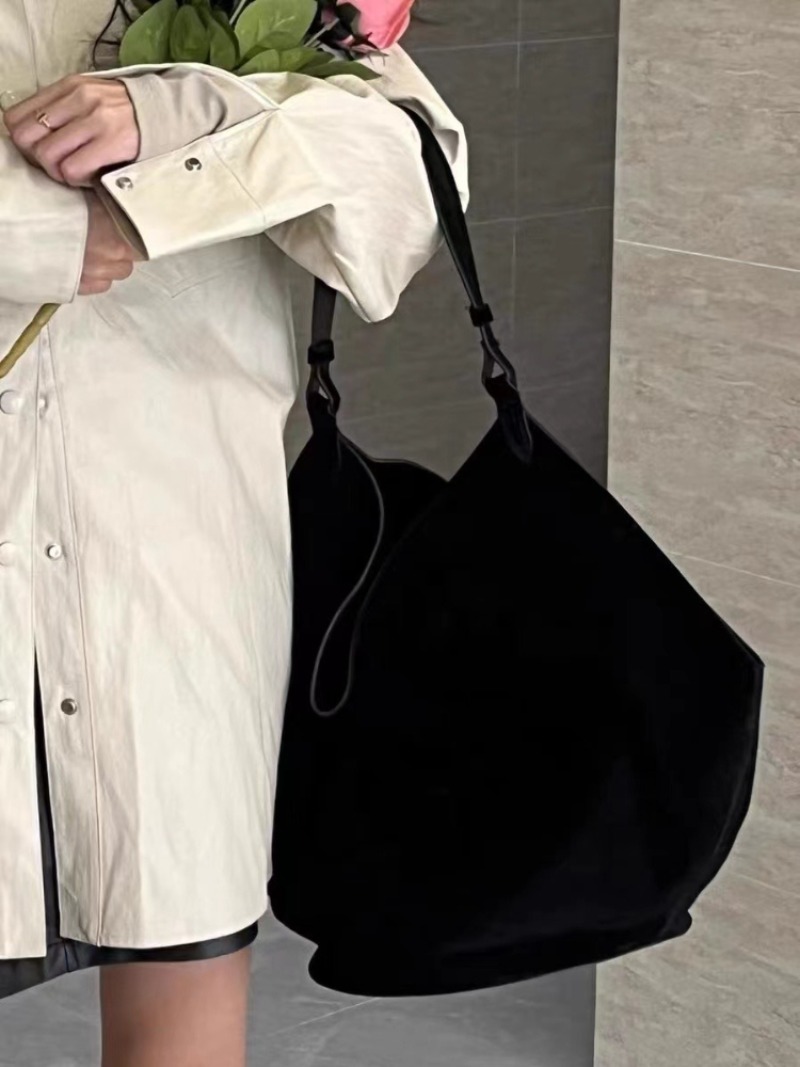 Frost Large Capacity Personalized All-Match Handbags Leather Texture Korea Elegant Bucket Minority Simple Exposure Women Totes Genuine Leather