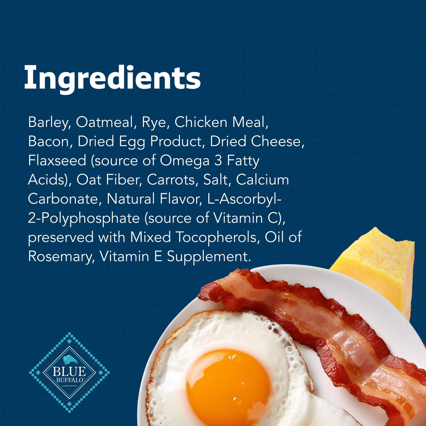 Blue Buffalo Mini Health Bars Baked with Bacon, Egg & Cheese Dog Treats