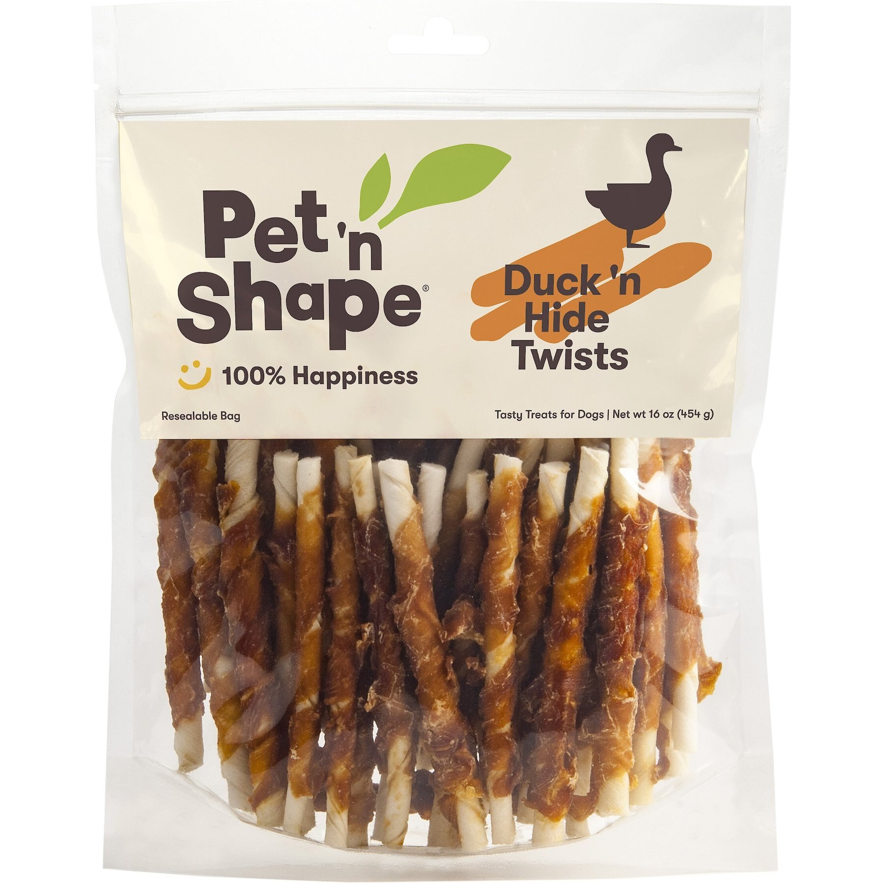 Pet 'n Shape All-Natural Duck Hide Twists Dog Treats