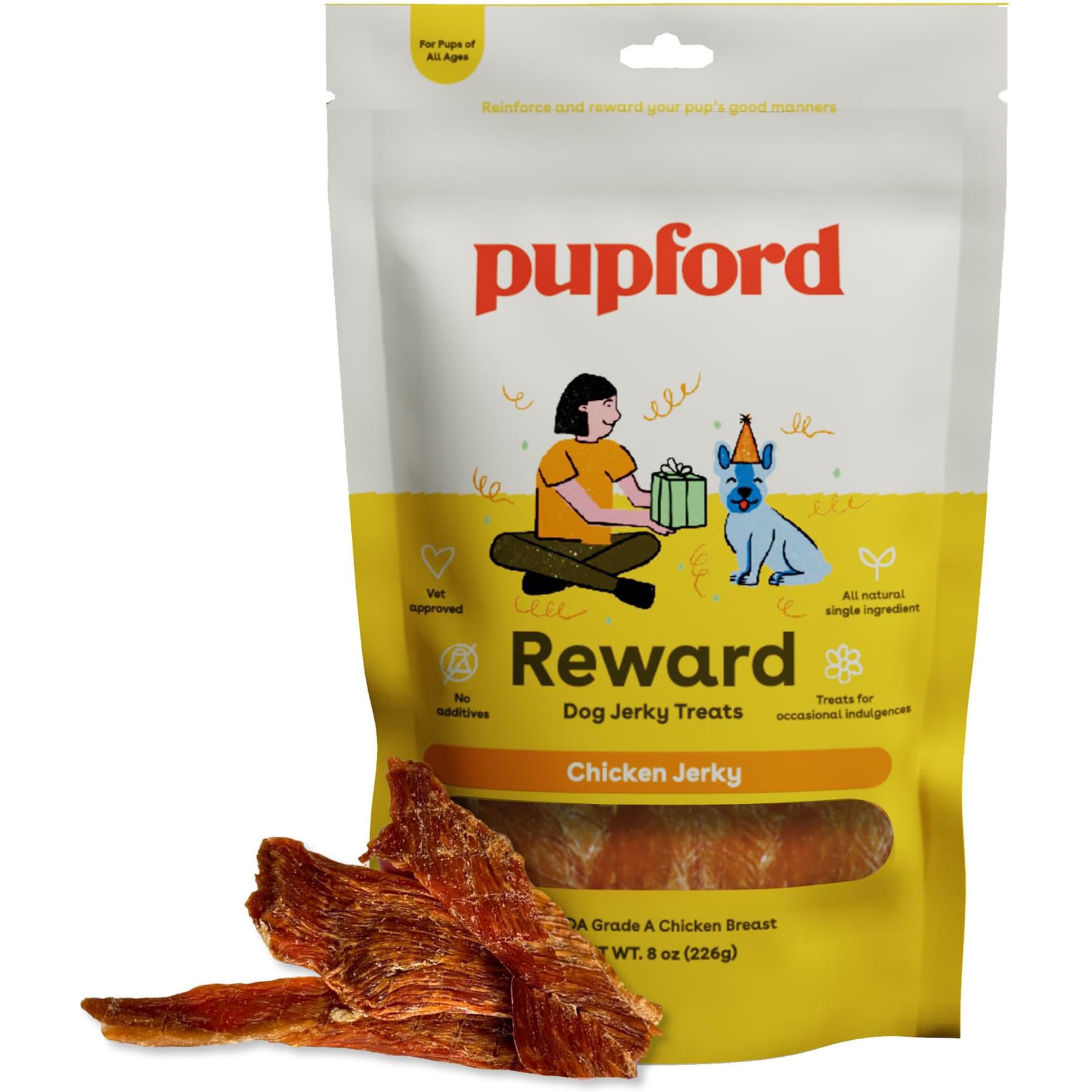 Pupford Crunchy Chicken High-Protein Jerky Dog Treats