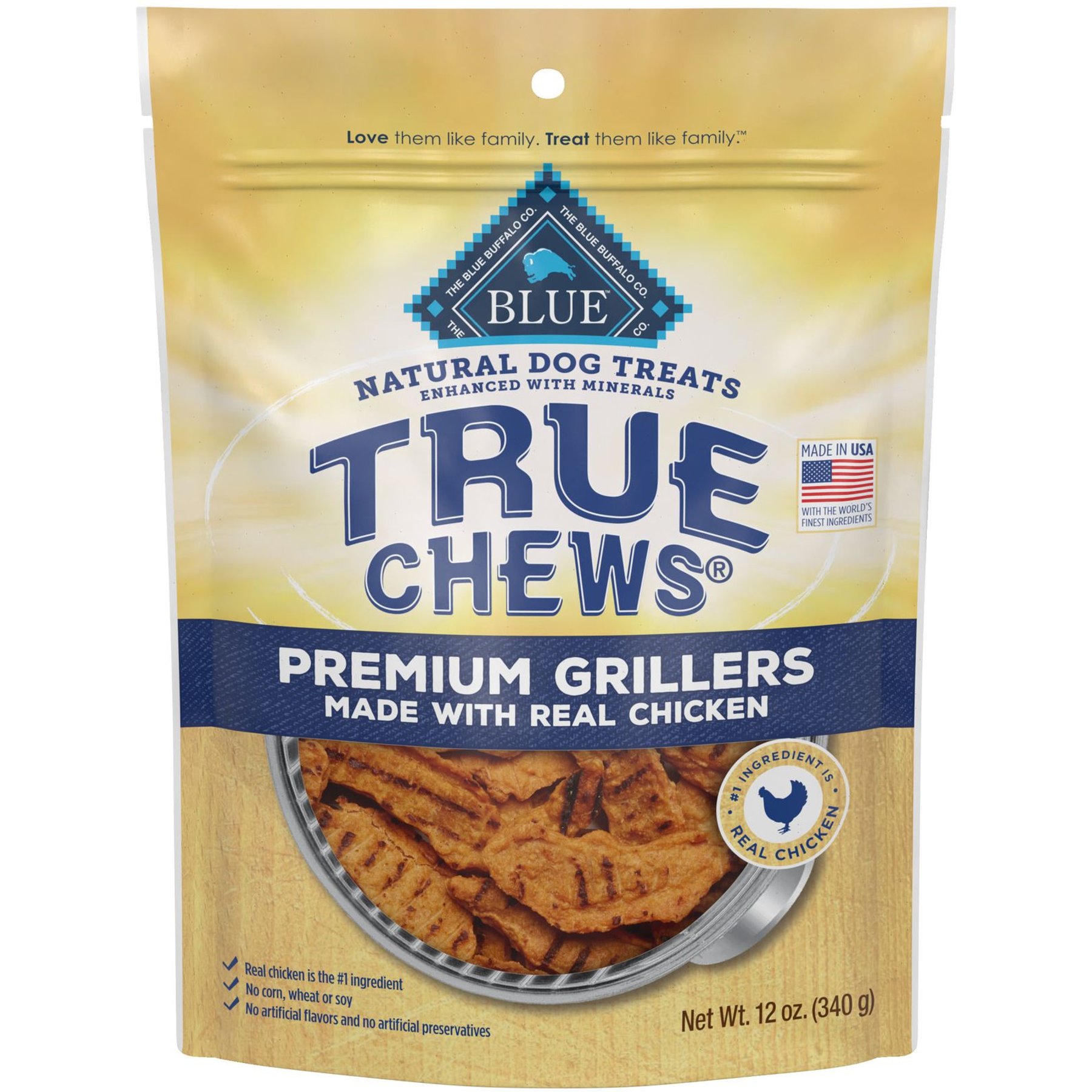 Blue Buffalo True Chews Premium Grillers Natural Chicken Dog Treats