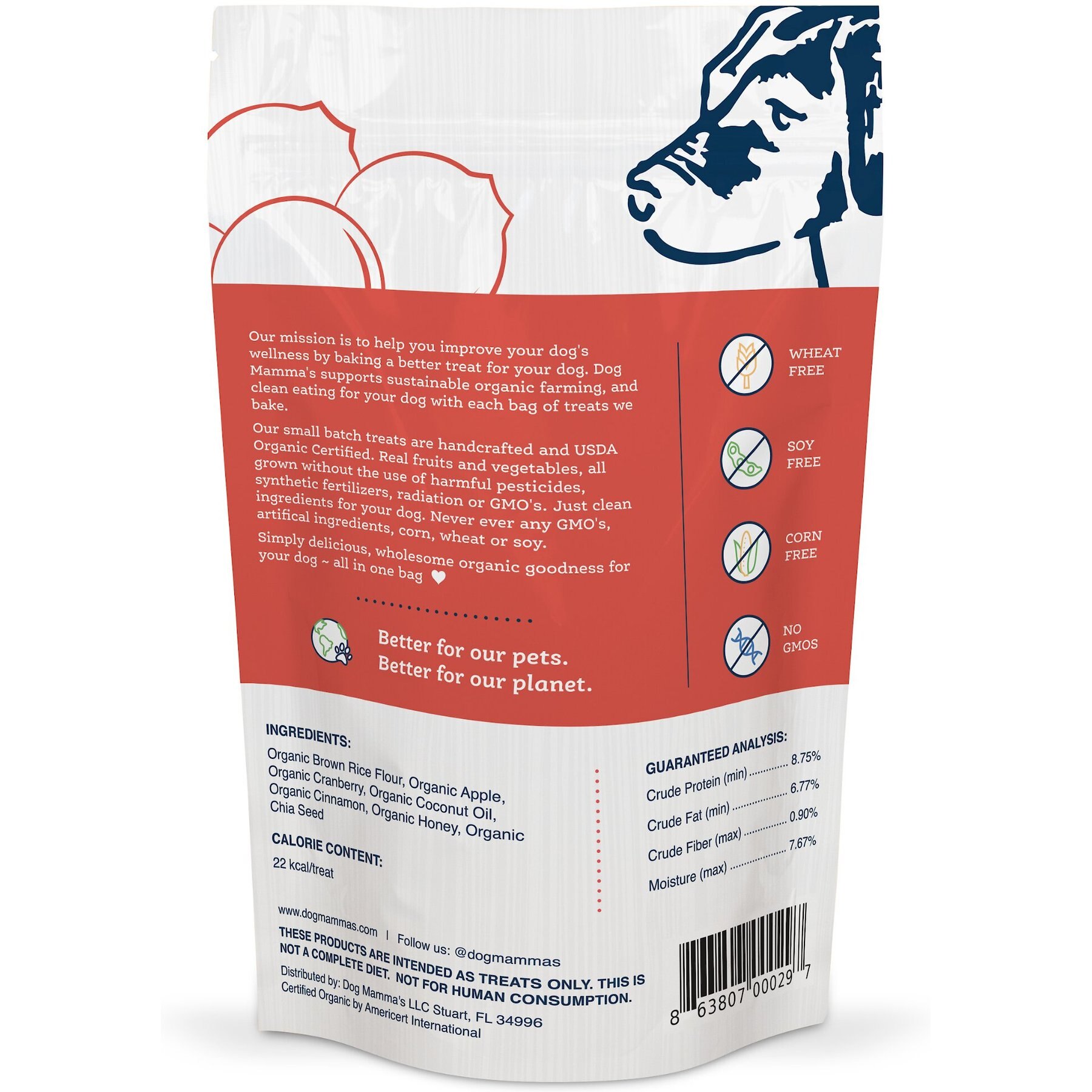 Dog Mamma’s Organic Apple Cranberry Crisp Dog Treats