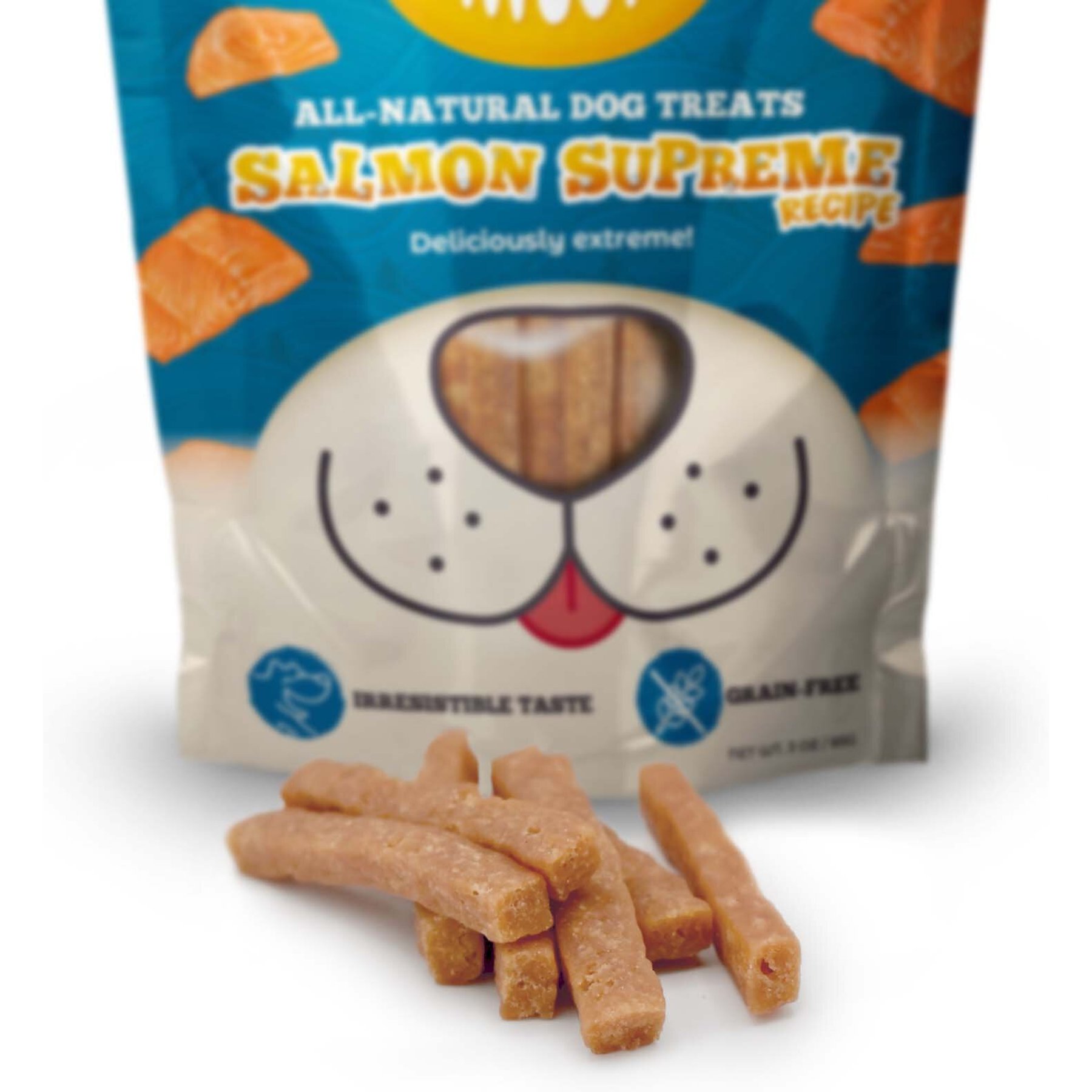 Awesome Pawsome Salmon Supreme Recipe Dog Treats, 3-oz bag