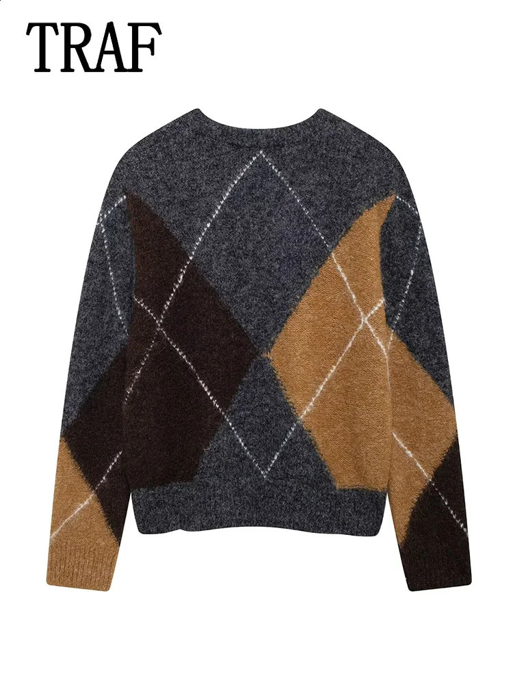 TRAF Womens Sportswear Autumn Fashion Womens Sportswear Long Sleeve Pullover Casual Knitted Top 241115