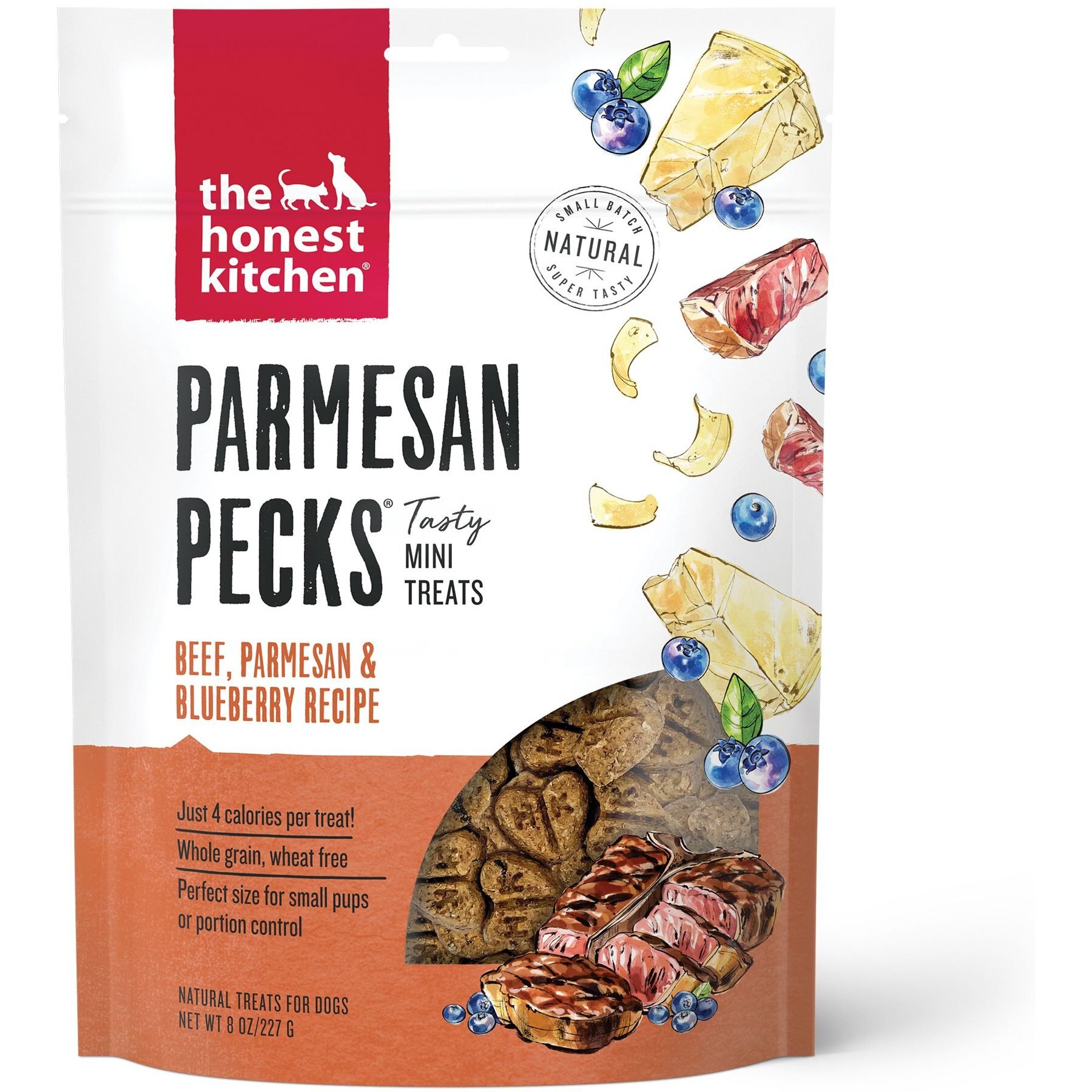 The Honest Kitchen Parmesan Pecks Beef, Parmesan & Blueberry Recipe Dog Treats