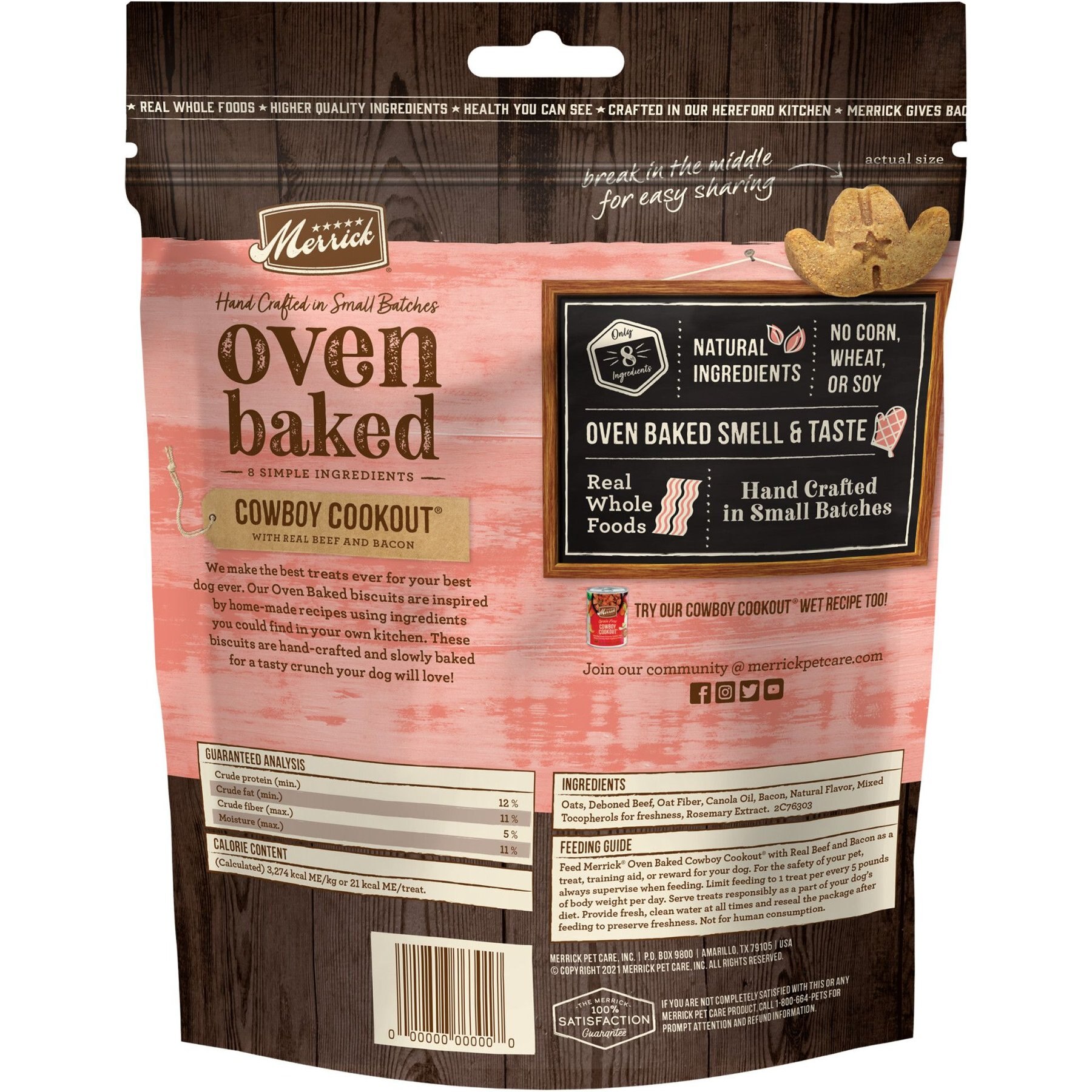 Merrick Oven Baked Cowboy Cookout with Real Beef & Bacon Dog Treats