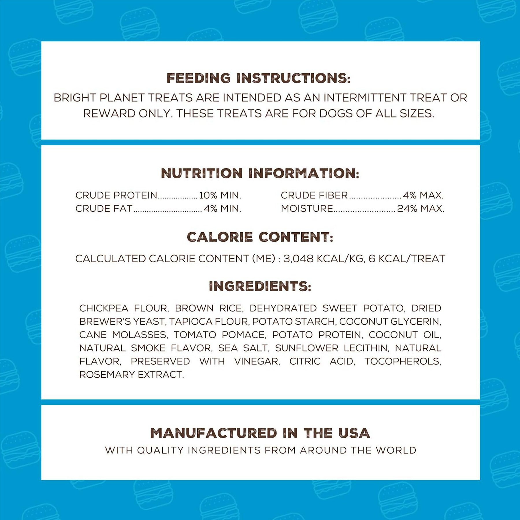 Bright Planet Pet Better Burg'r Plant-Based Dog Treats, 6-oz bag