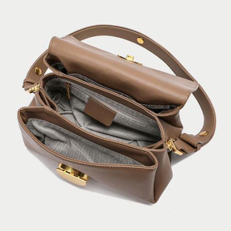 Leather Shoulder Bag For Women Crossbody Bags Multi Pockets Adjustable Strap Purse Handbag Brand Design Fashion Patent Leather BagVoyage