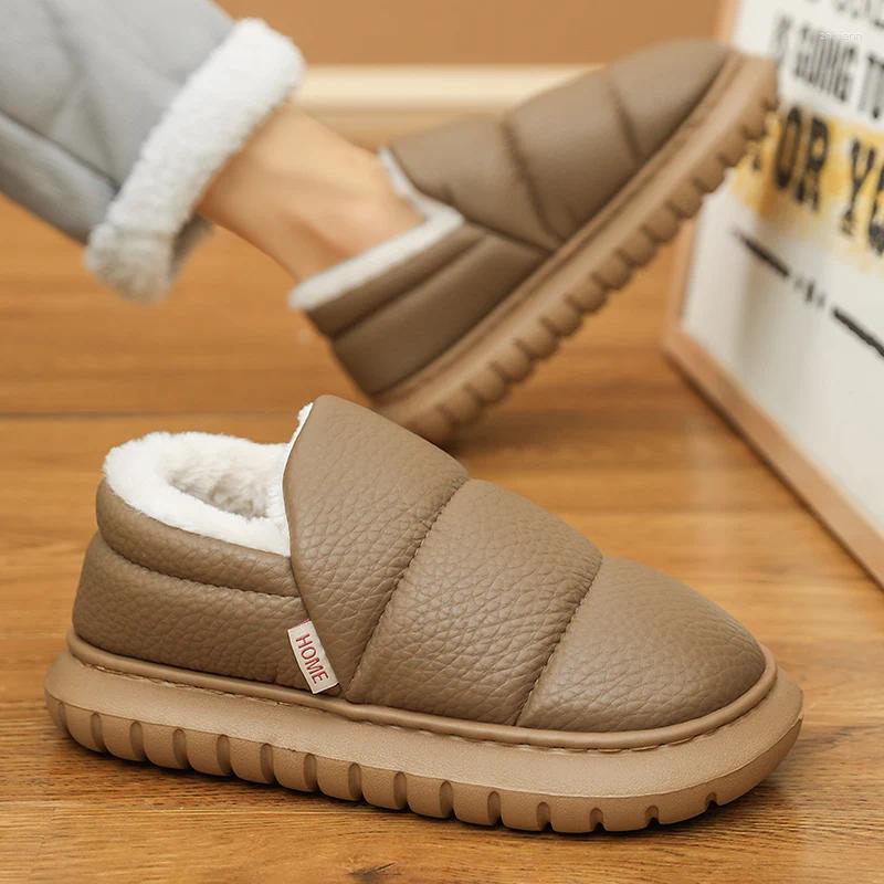Slippers Winter Men's Wrap Heels Plush Outdoor Indoor Waterproof Casual Warm Shoes Flip ps Men Home Cotton zhanyishengli
