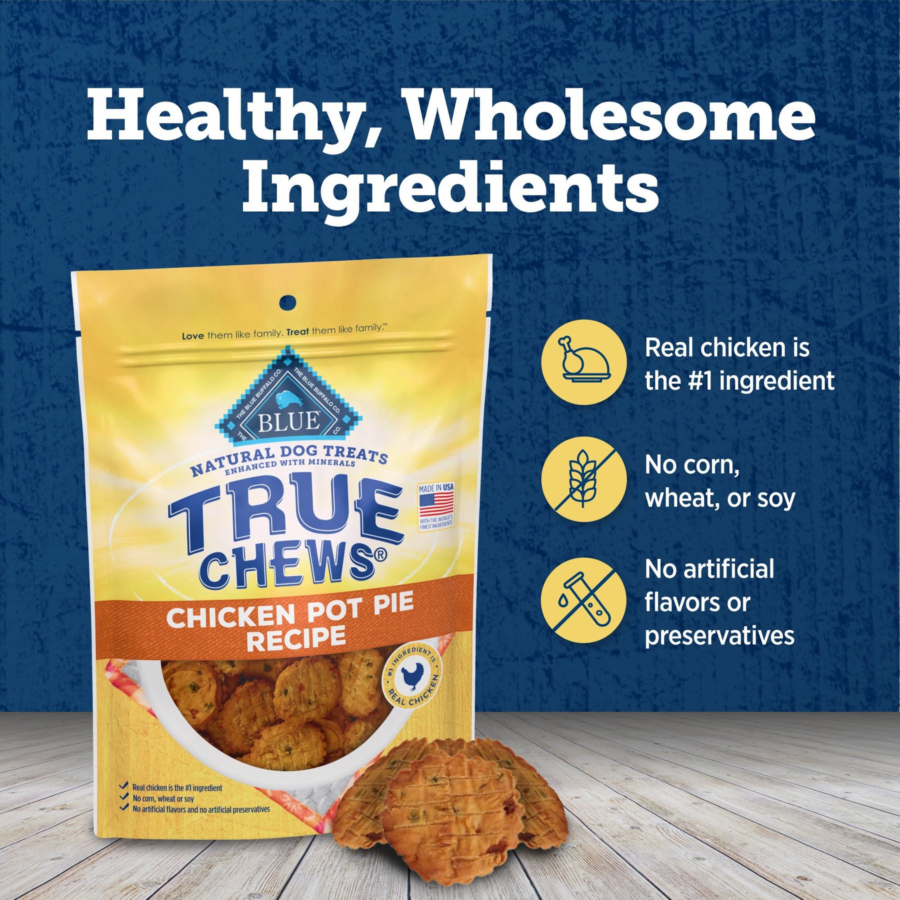 Blue Buffalo True Chews Chicken Pot Pie Recipe Dog Treats