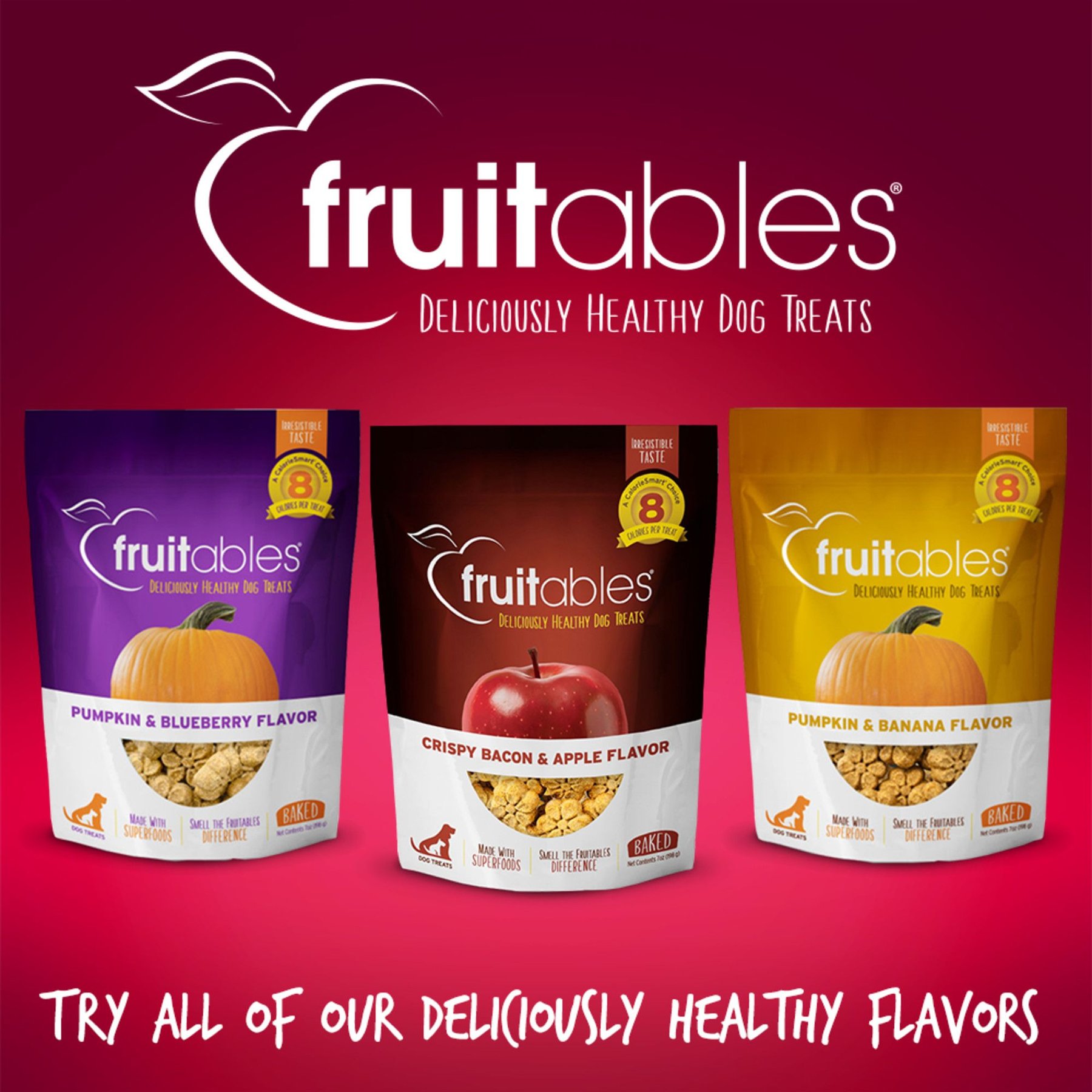 Fruitables Pumpkin & Cranberry Flavor Crunchy Dog Treats