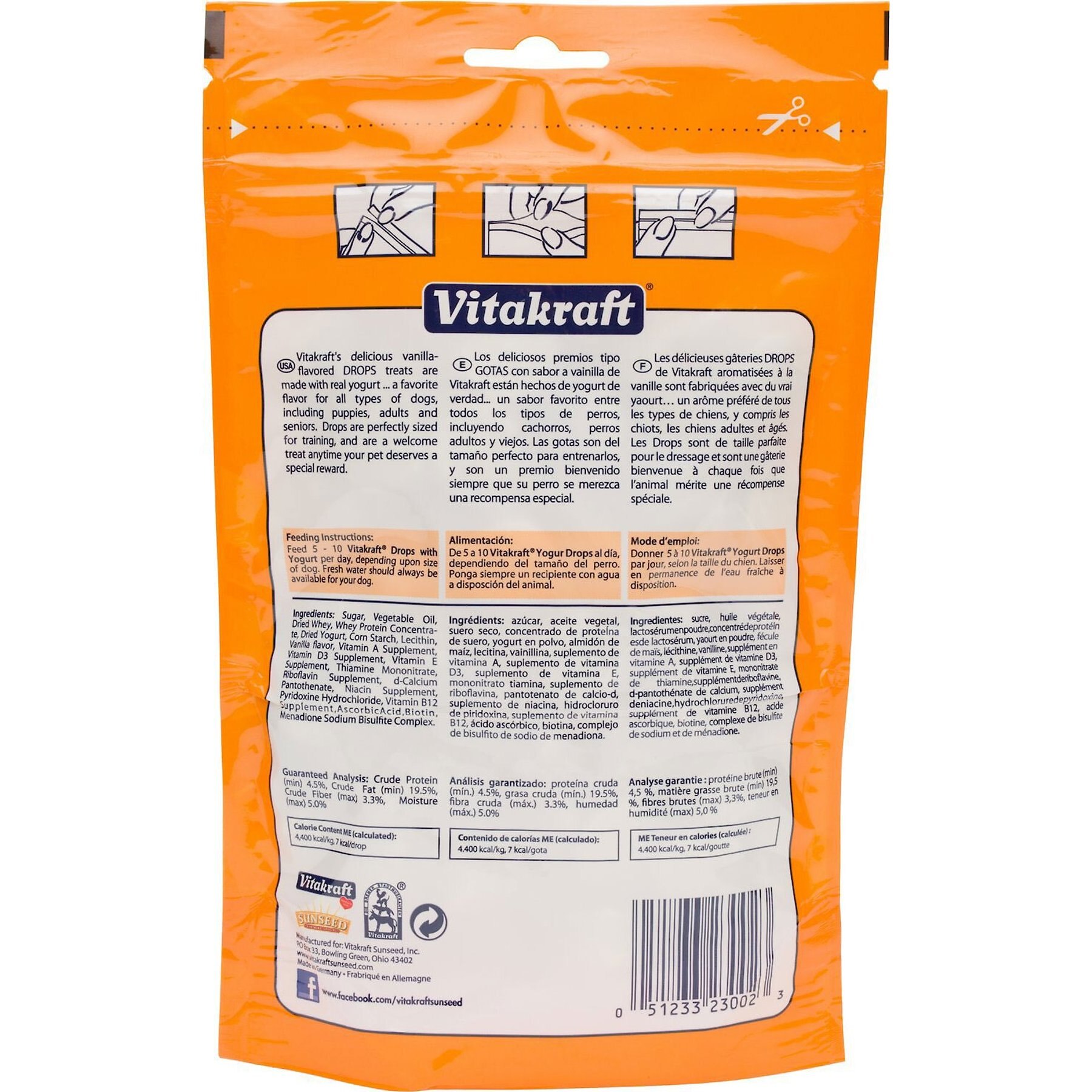 Vitakraft Drops Bite-Sized Yogurt Small Dog Training Treats, 8.8-oz bag
