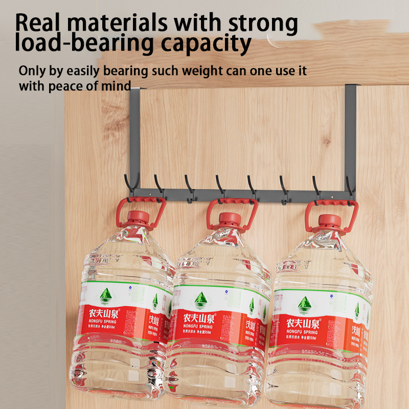 Behind the door hooks hole-free wall hanging hangers adhesive strong hooks shelves storage clothes hanging racks God!