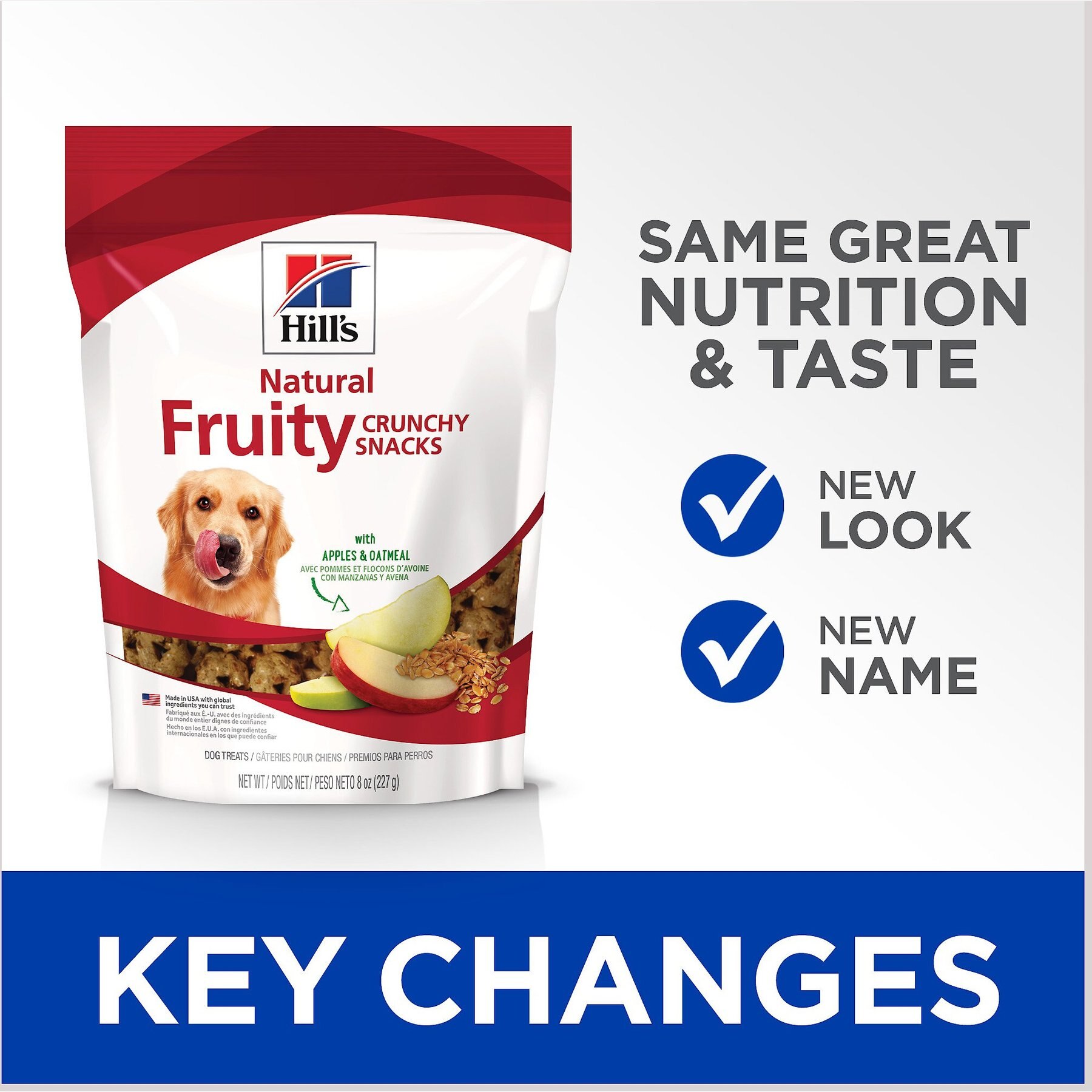Hill's Natural Fruity Snacks with Apples & Oatmeal Crunchy Dog Treats